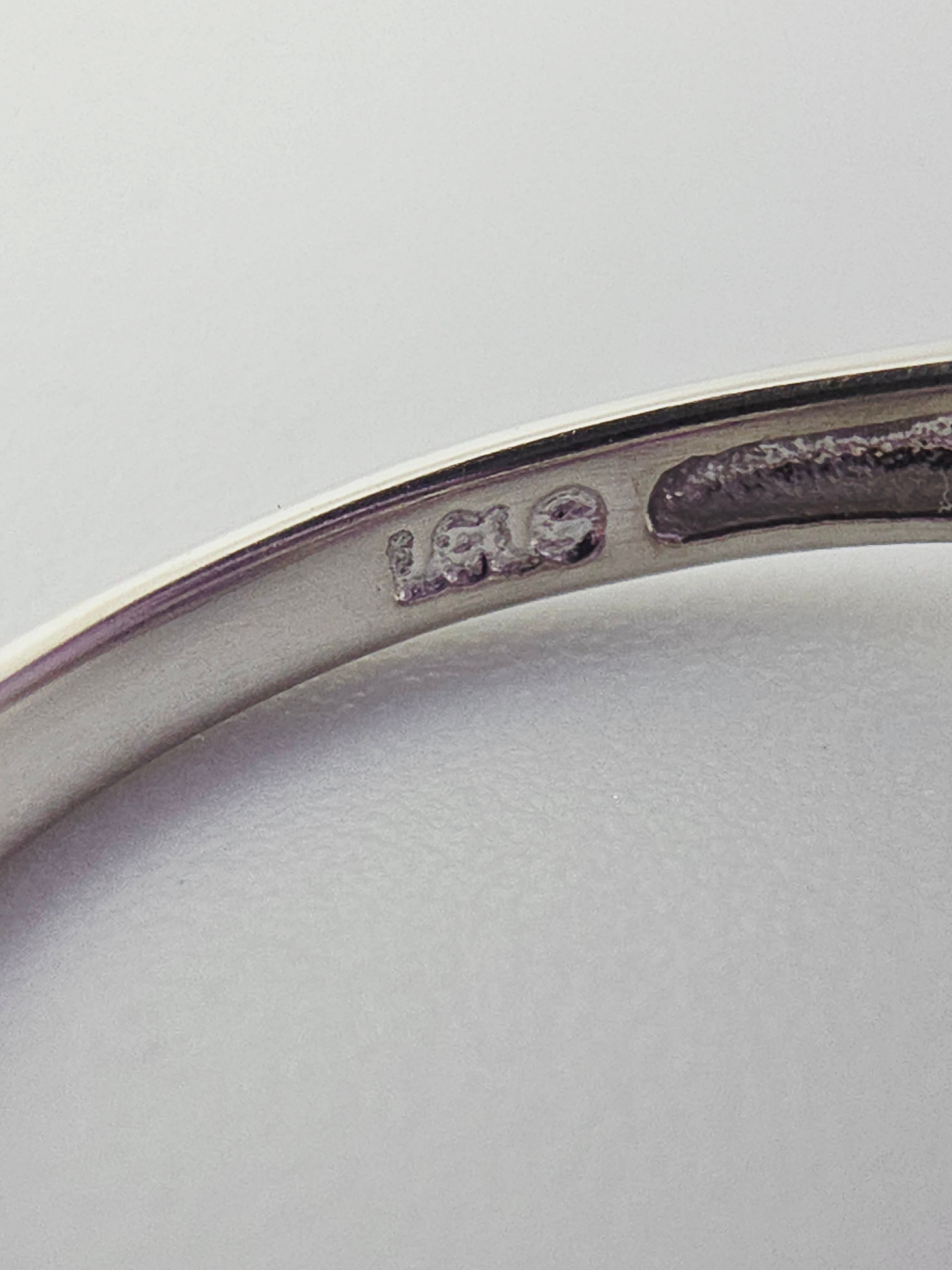 Solid 10K White Gold Ring with Purple & Pink Topaz and Diamonds – Size 6.75