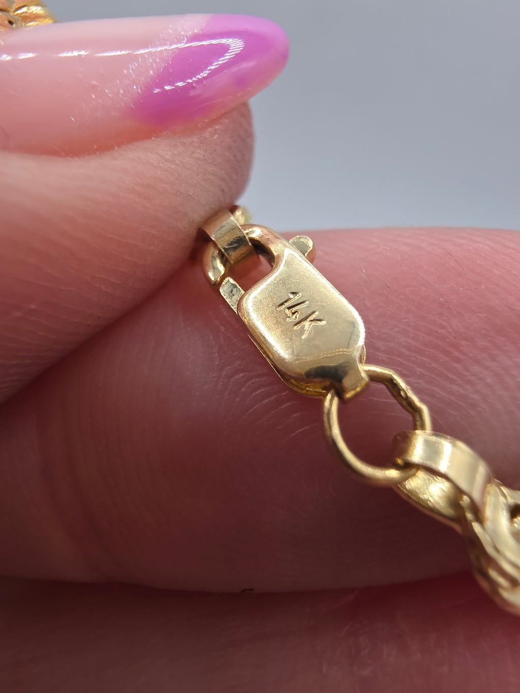 Vintage Michael Anthony Solid 14K Gold French Rope Chain Bracelet 8 Inch 3.5mm