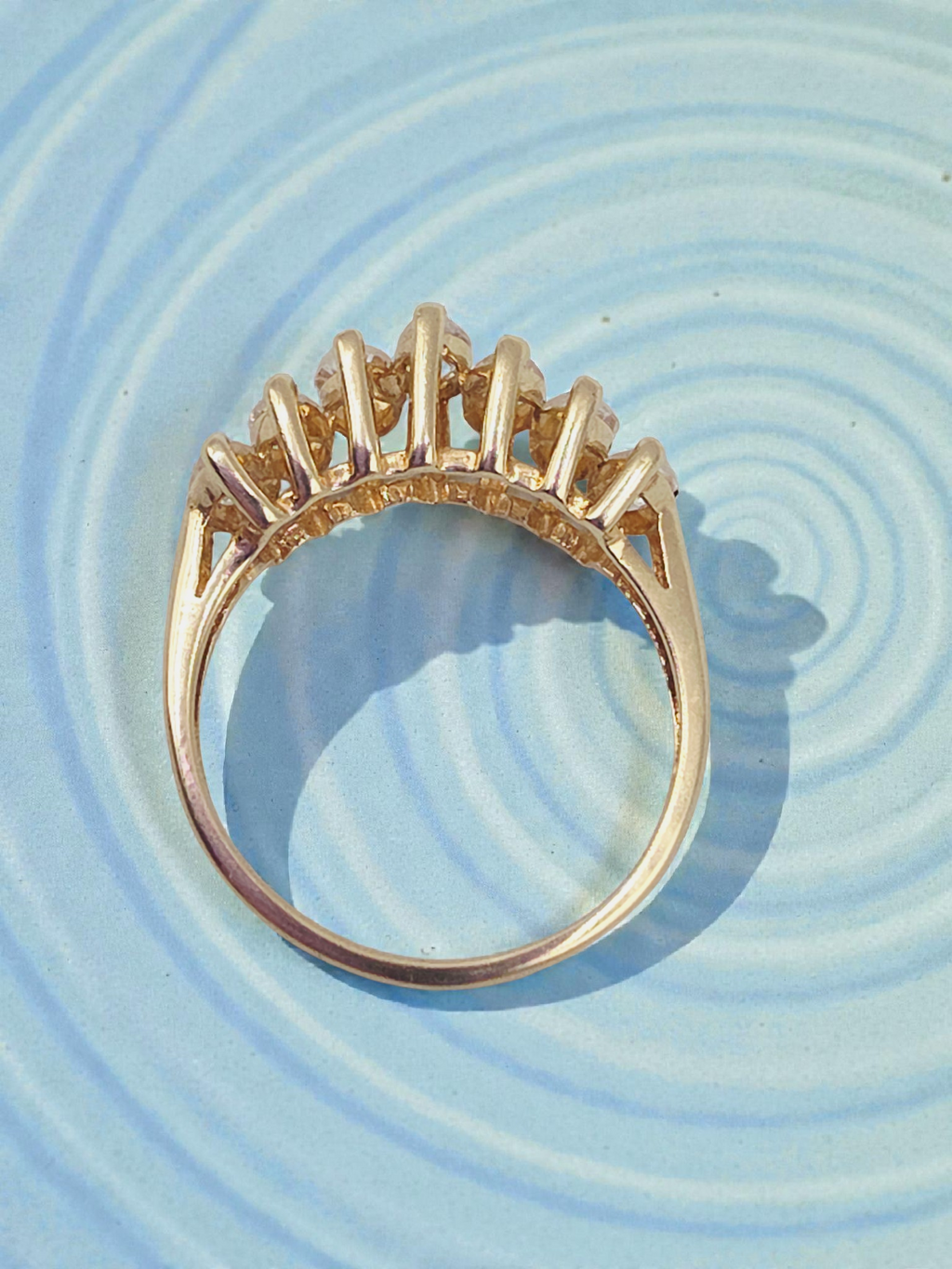 Fessenden & Co. Solid 10K Yellow Gold Marquise-Cut CZ Ring – Size 6.75