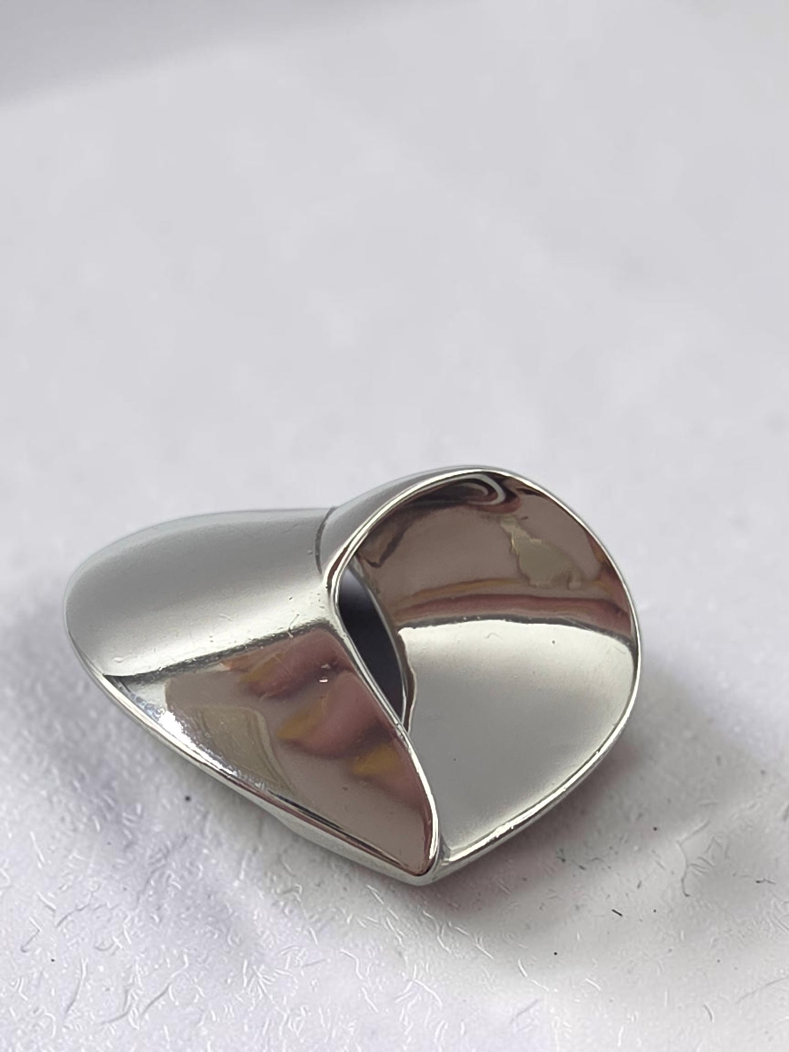 RETIRED James Avery Folded Open Heart Sterling Silver Necklace Pendant HTF