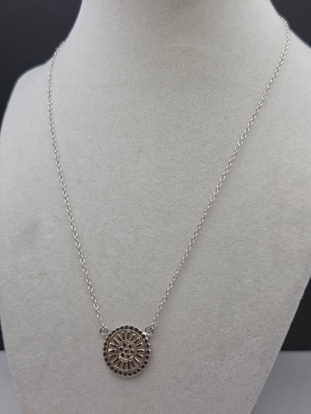 Sterling Silver Medallion Necklace
