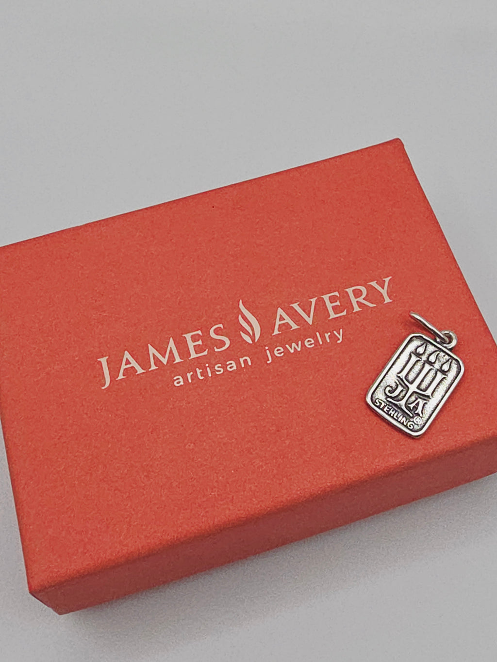 RETIRED James Avery Sterling Silver Candelabra Craftsman Inc Tag Charm Pendant