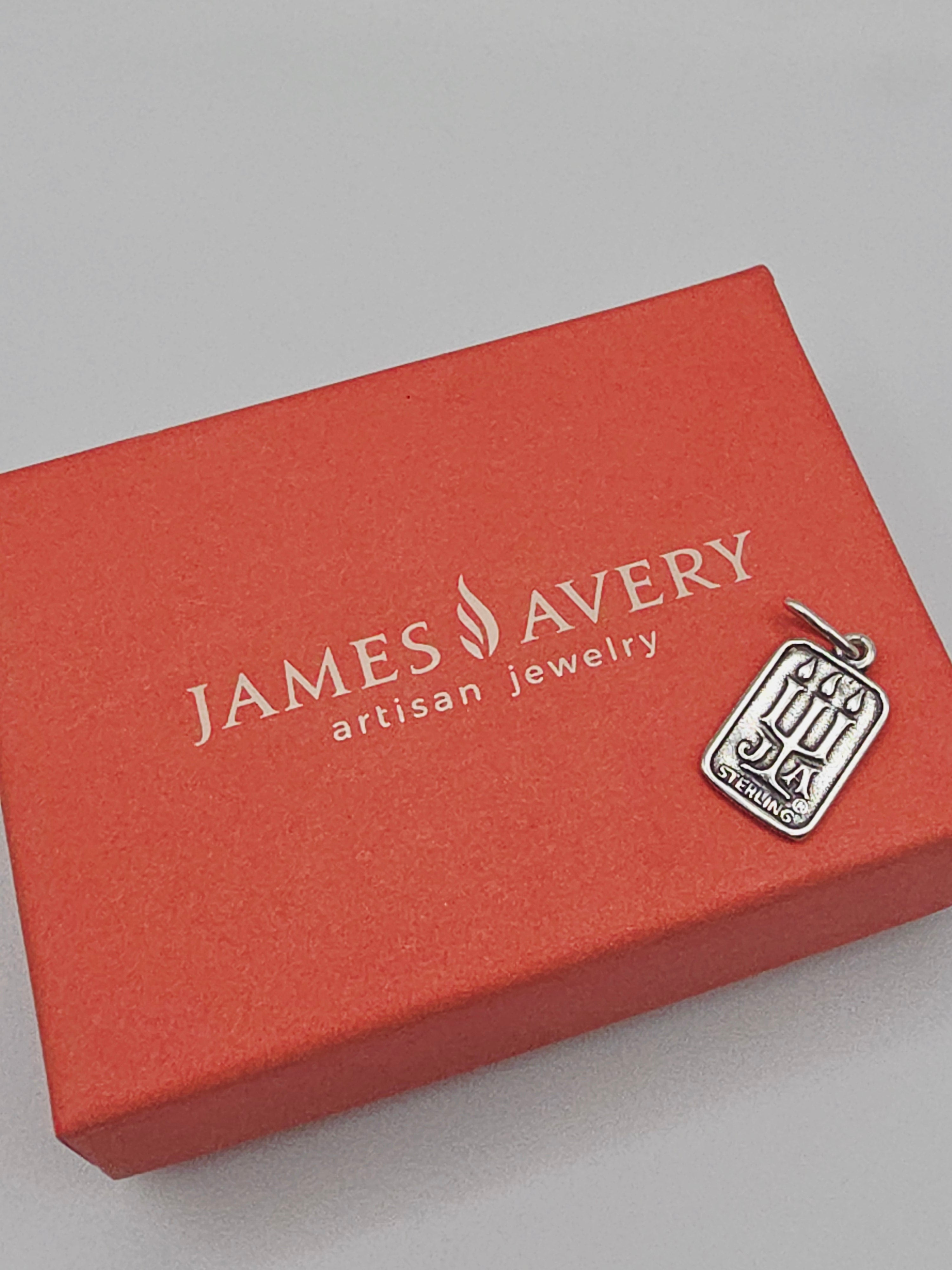RETIRED James Avery Sterling Silver Candelabra Craftsman Inc Tag Charm Pendant