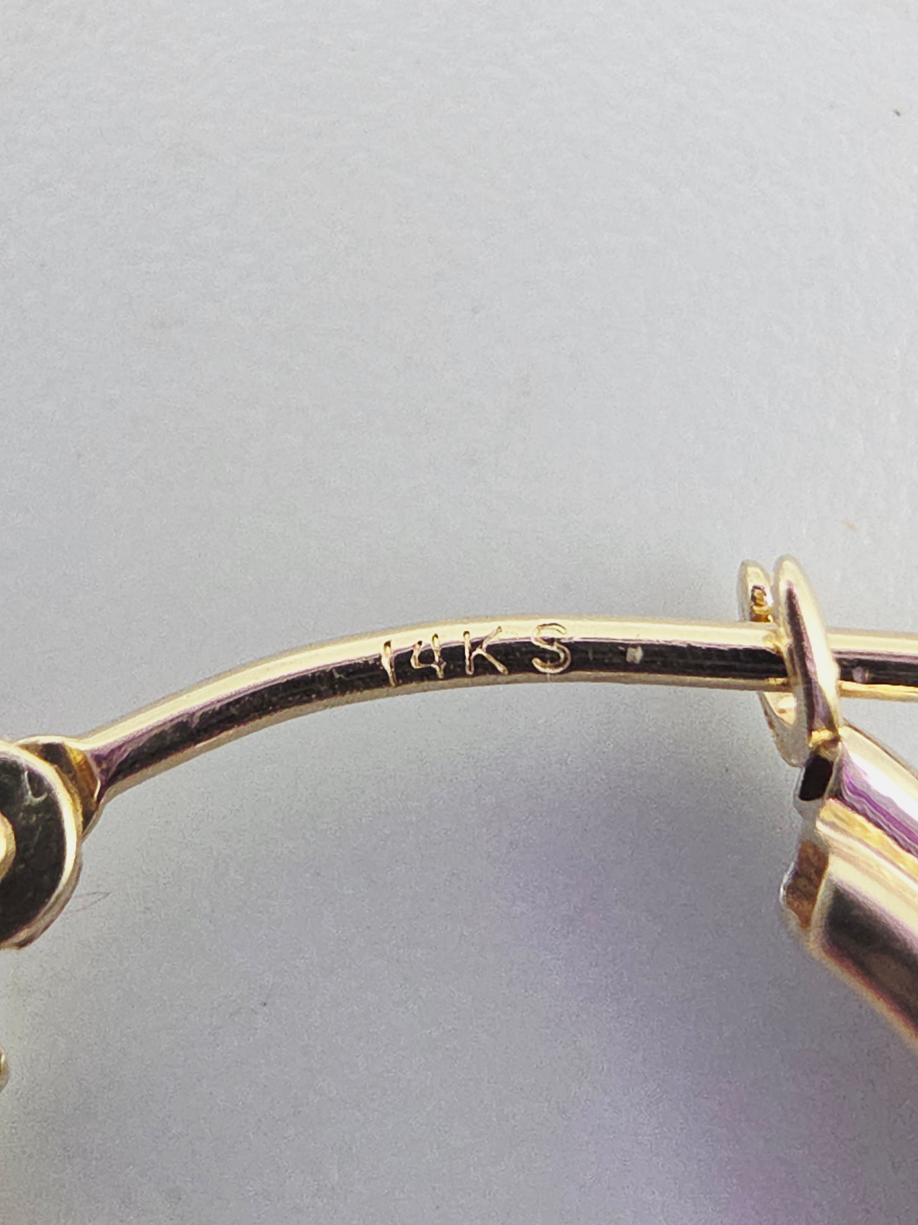 Solid 14K Two-Tone Double Hoop Earrings
