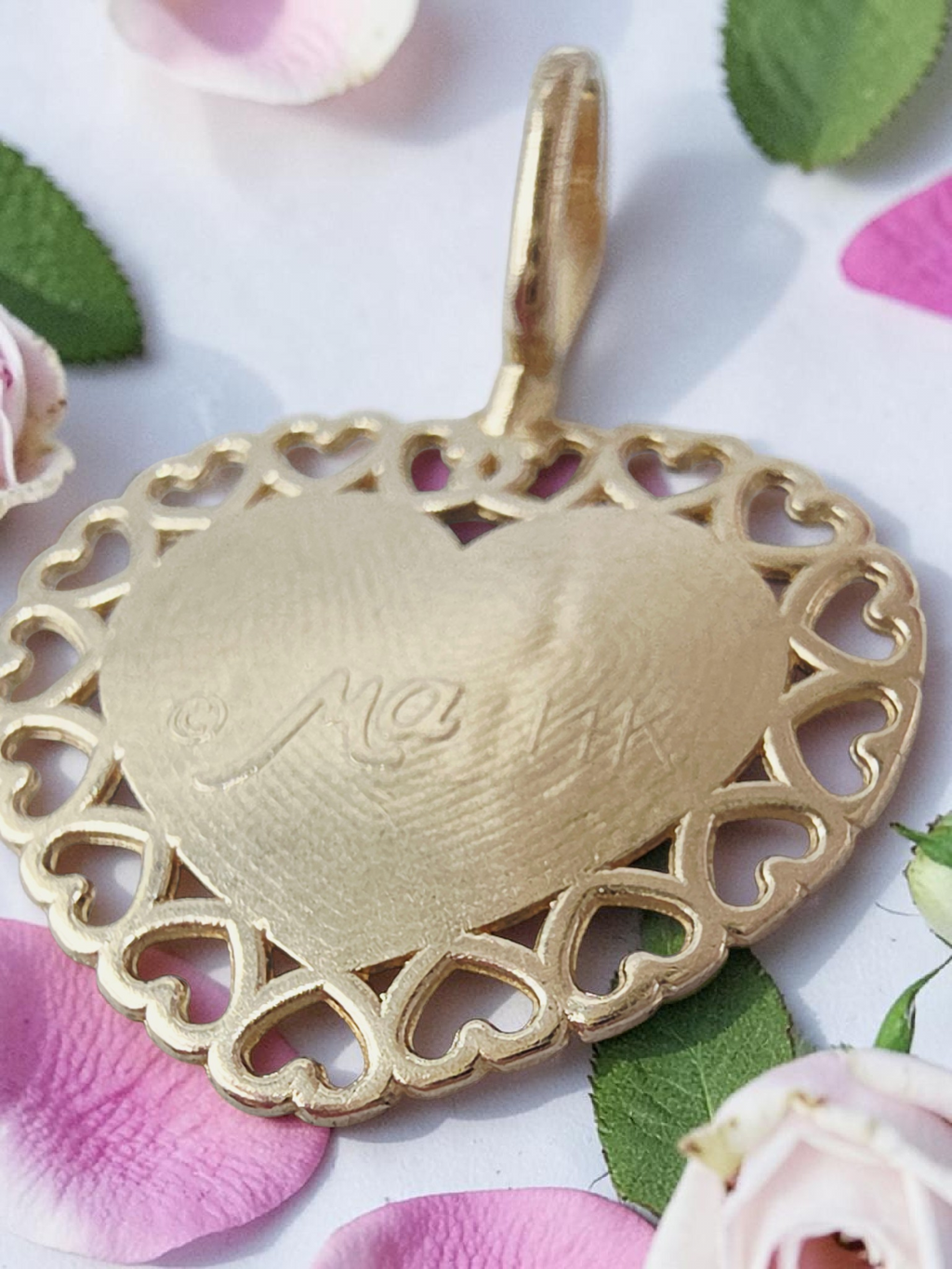 Michael Anthony Solid 14K Yellow Gold #1 Mom Mothers Day Heart Pendant