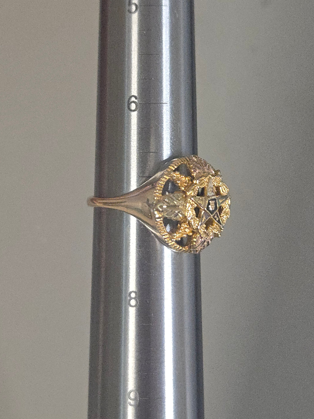 Black Hills Gold Solid 10K 12K Order of Eastern Star Ring – Size 7