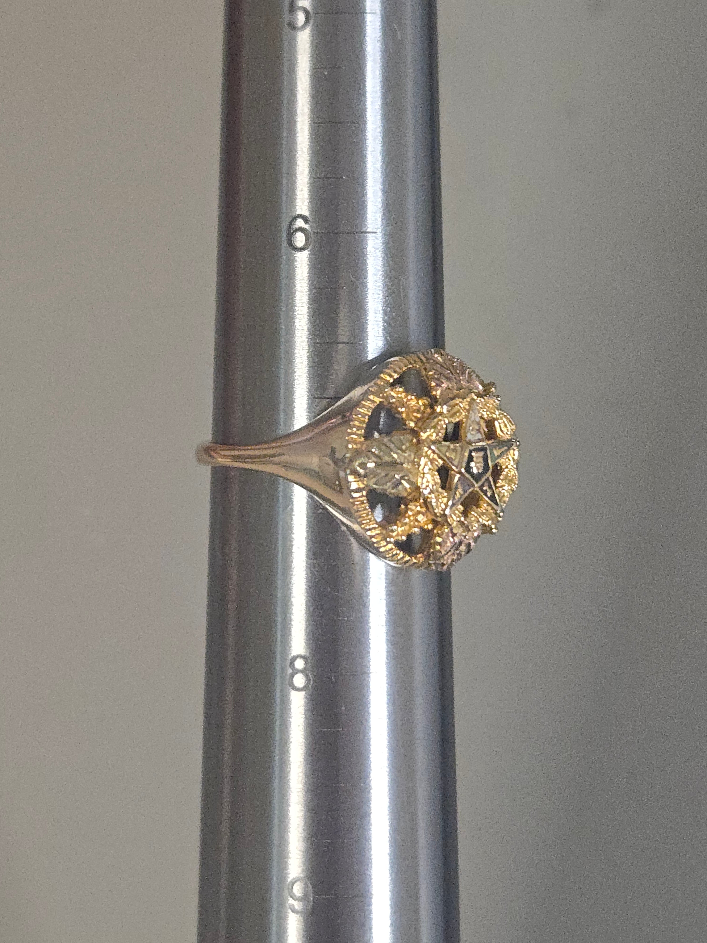 Black Hills Gold Solid 10K 12K Order of Eastern Star Ring – Size 7