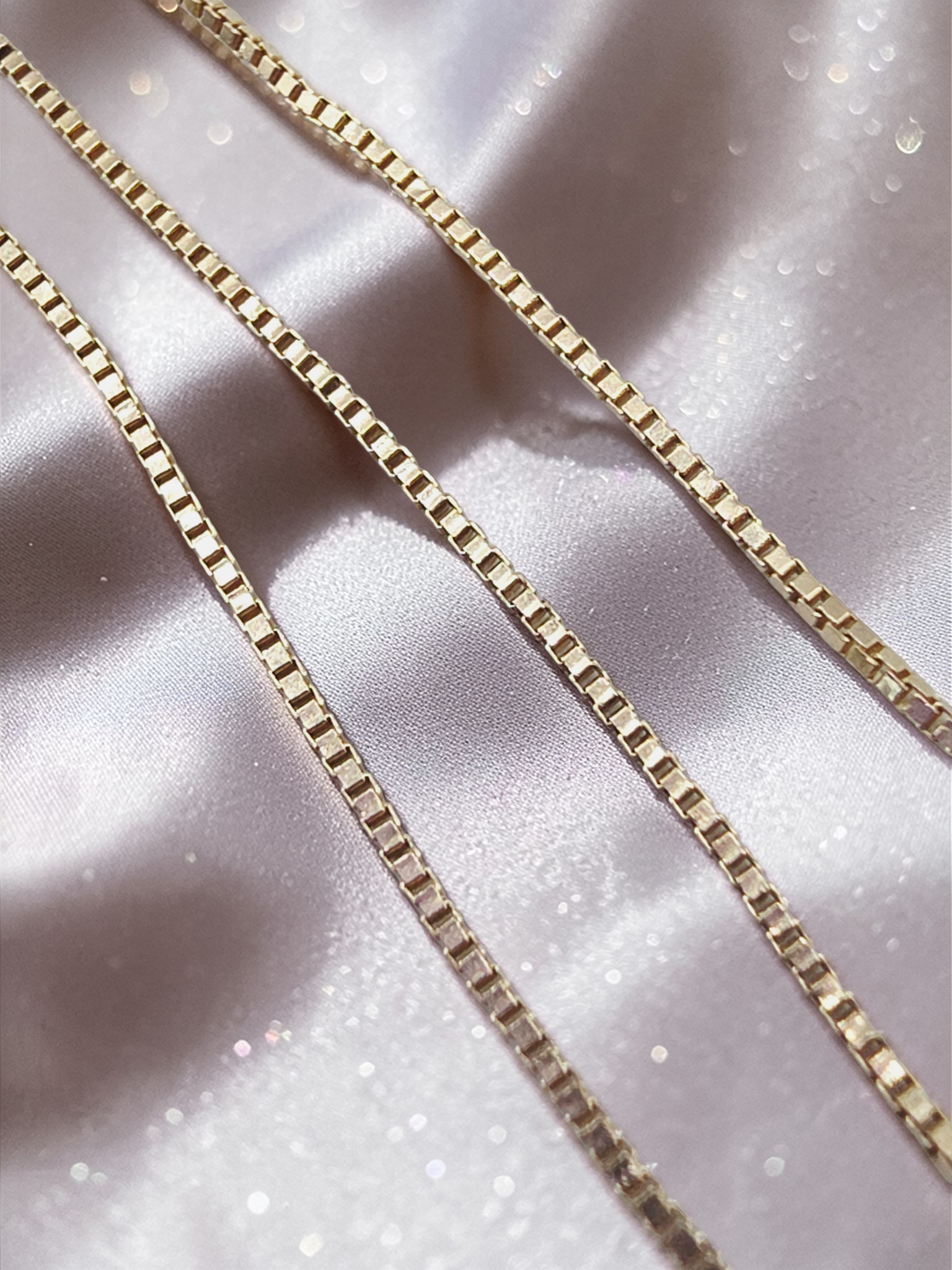 Solid 14K Yellow Gold Boxchain Bracelet Italy– 7.5 Inches