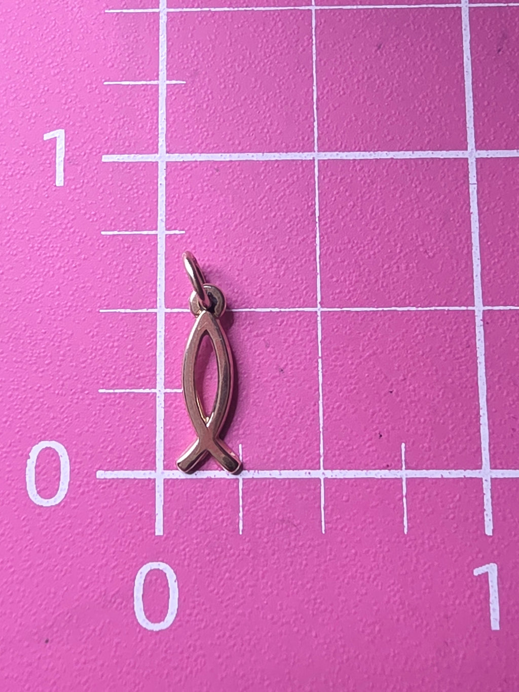 RETIRED James Avery Solid 14K Gold Ichthus Fish Charm Pendant - Uncut with Box