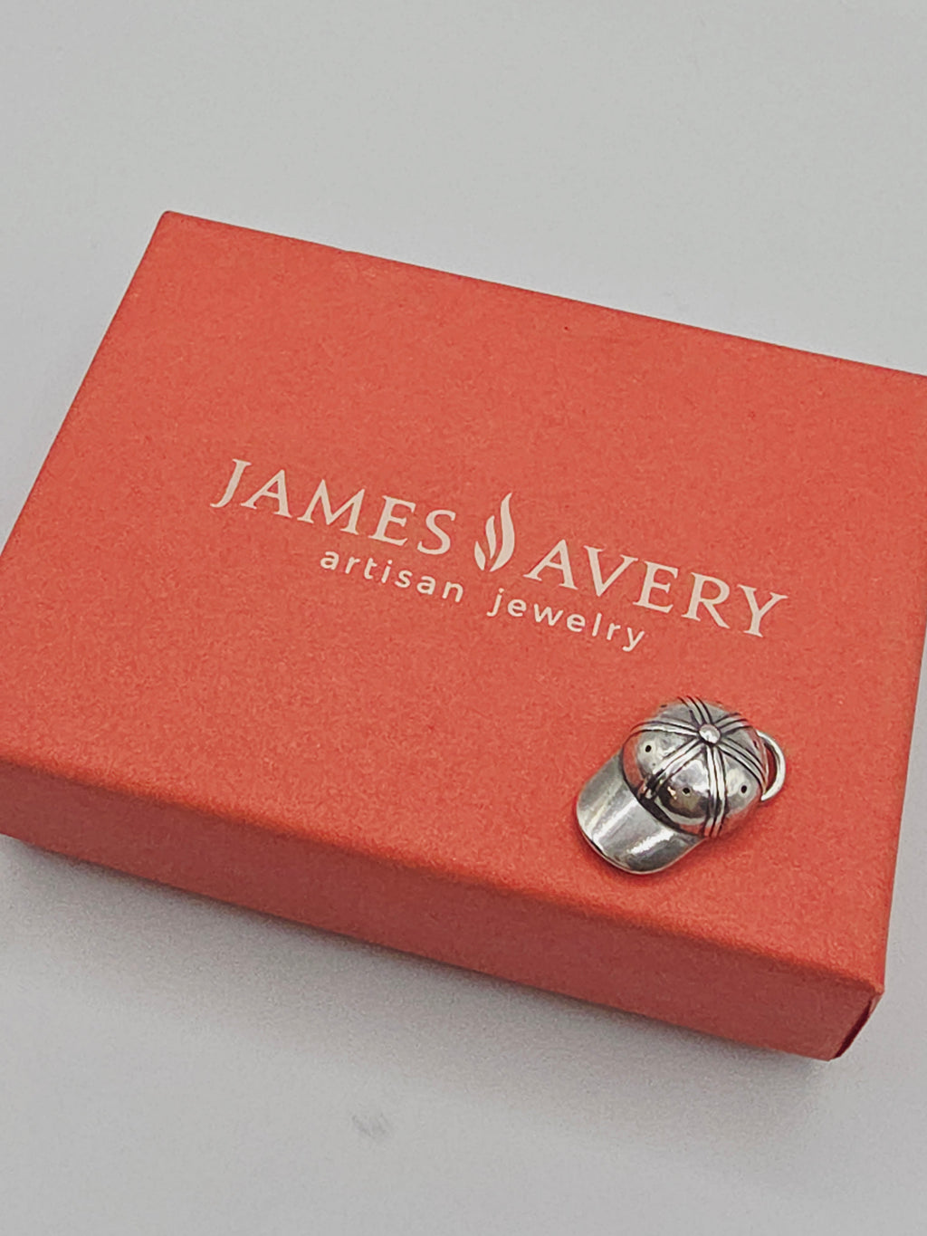 James Avery Sterling Silver 3D Baseball Cap Hat Charm Pendant RETIRED HTF UNCUT