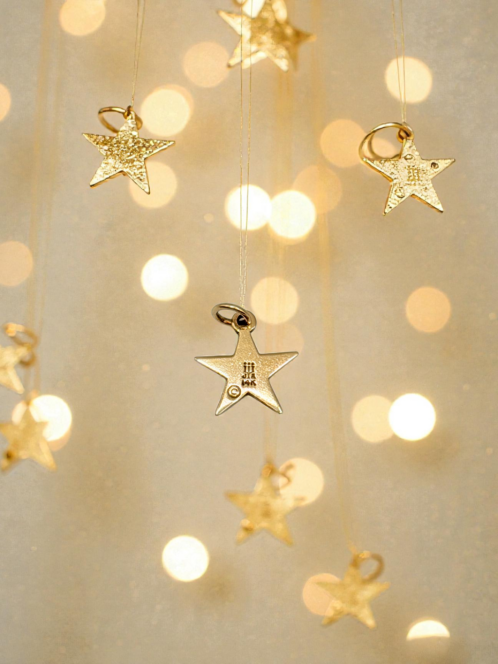 James Avery Solid 14K Gold Star Charm with Uncut Loop