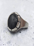 RETIRED James Avery Oval Black Onyx Sterling Silver Ring - Size 7