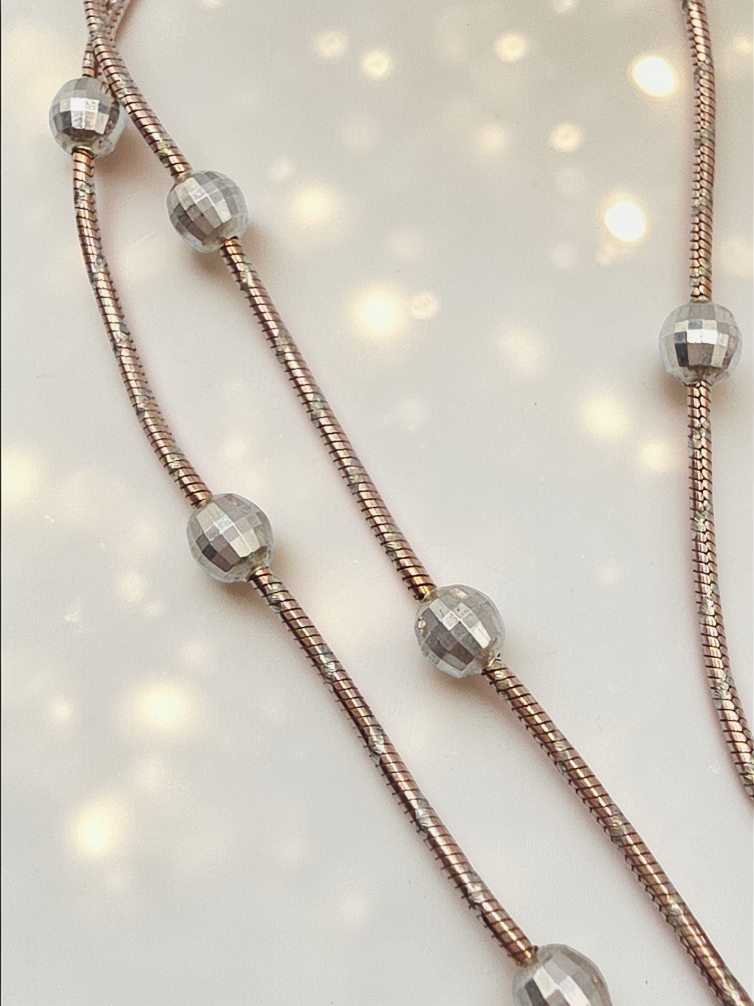 Rose Gold Vermeil 925 Sterling Silver ITALY Snake Chain Necklace - 18 Inch