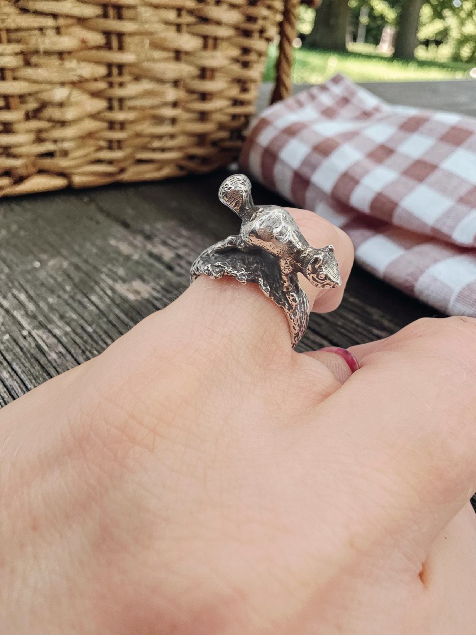 James Avery 3D Squirrel 925 Sterling Silver Animal Ring - RETIRED HTF - Size 5