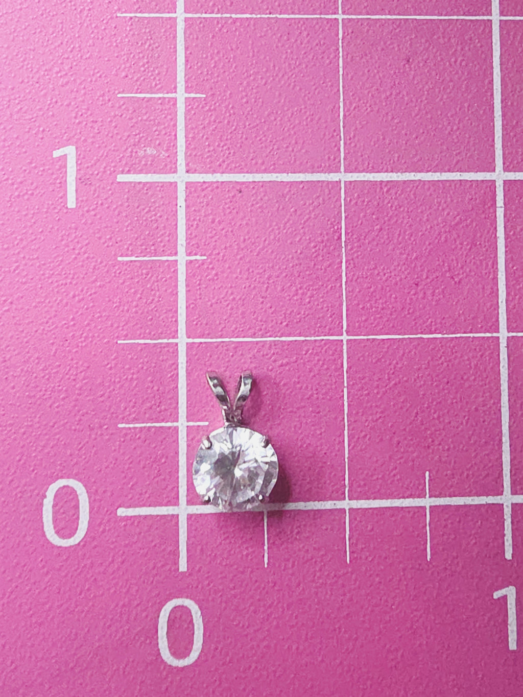 Solid 10K White Gold CZ Necklace Pendant - JCM Jacmel Jewelry Inc.