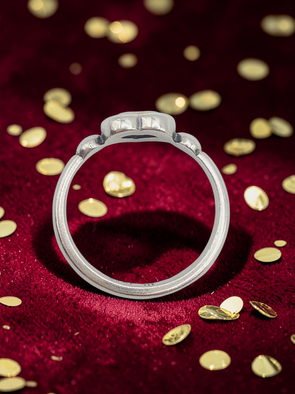 RETIRED James Avery True Heart Sterling Silver & 14K Gold Ring Sz 6.75 RARE HTF