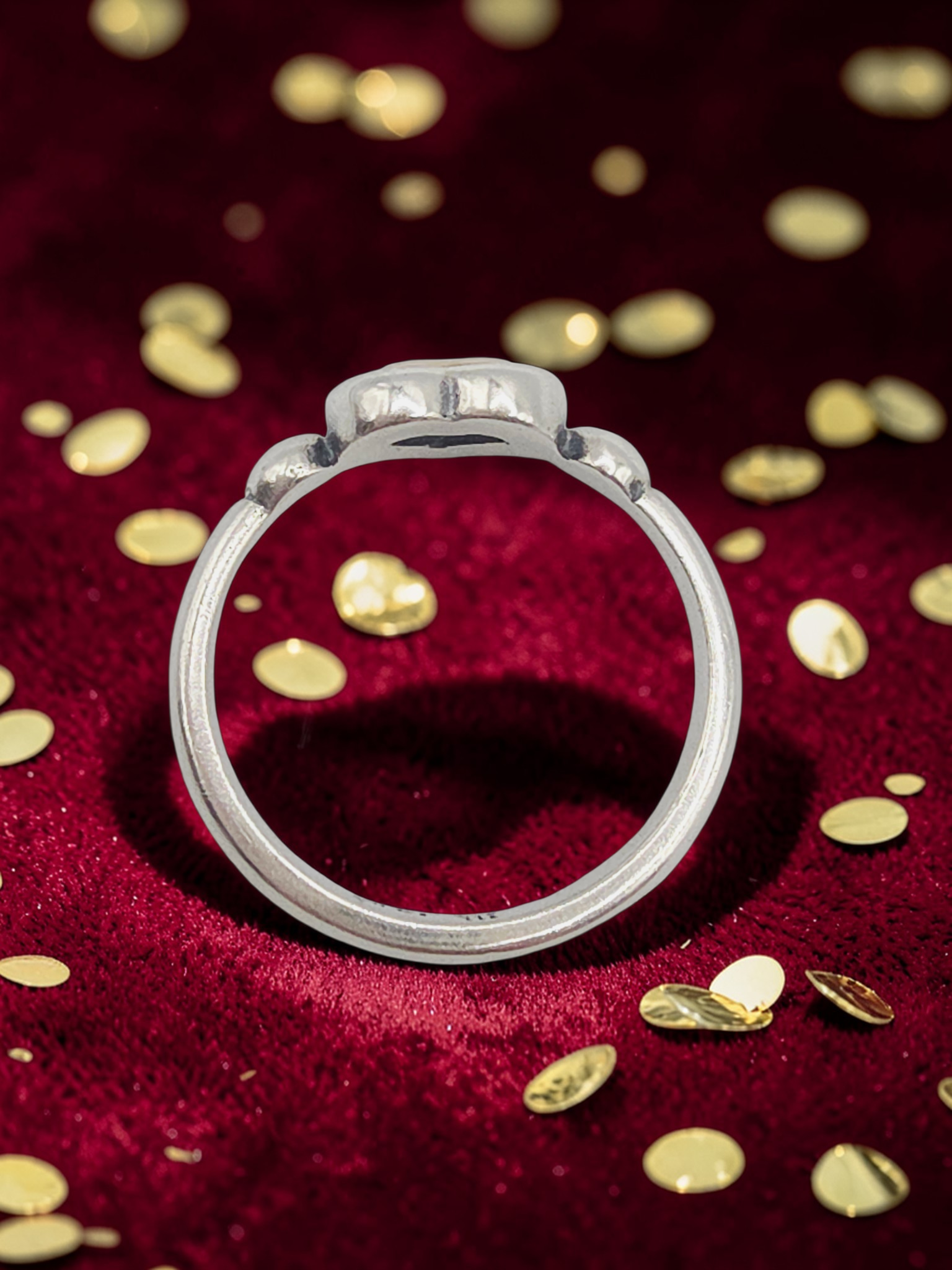 RETIRED James Avery True Heart Sterling Silver & 14K Gold Ring Sz 6.75 RARE HTF