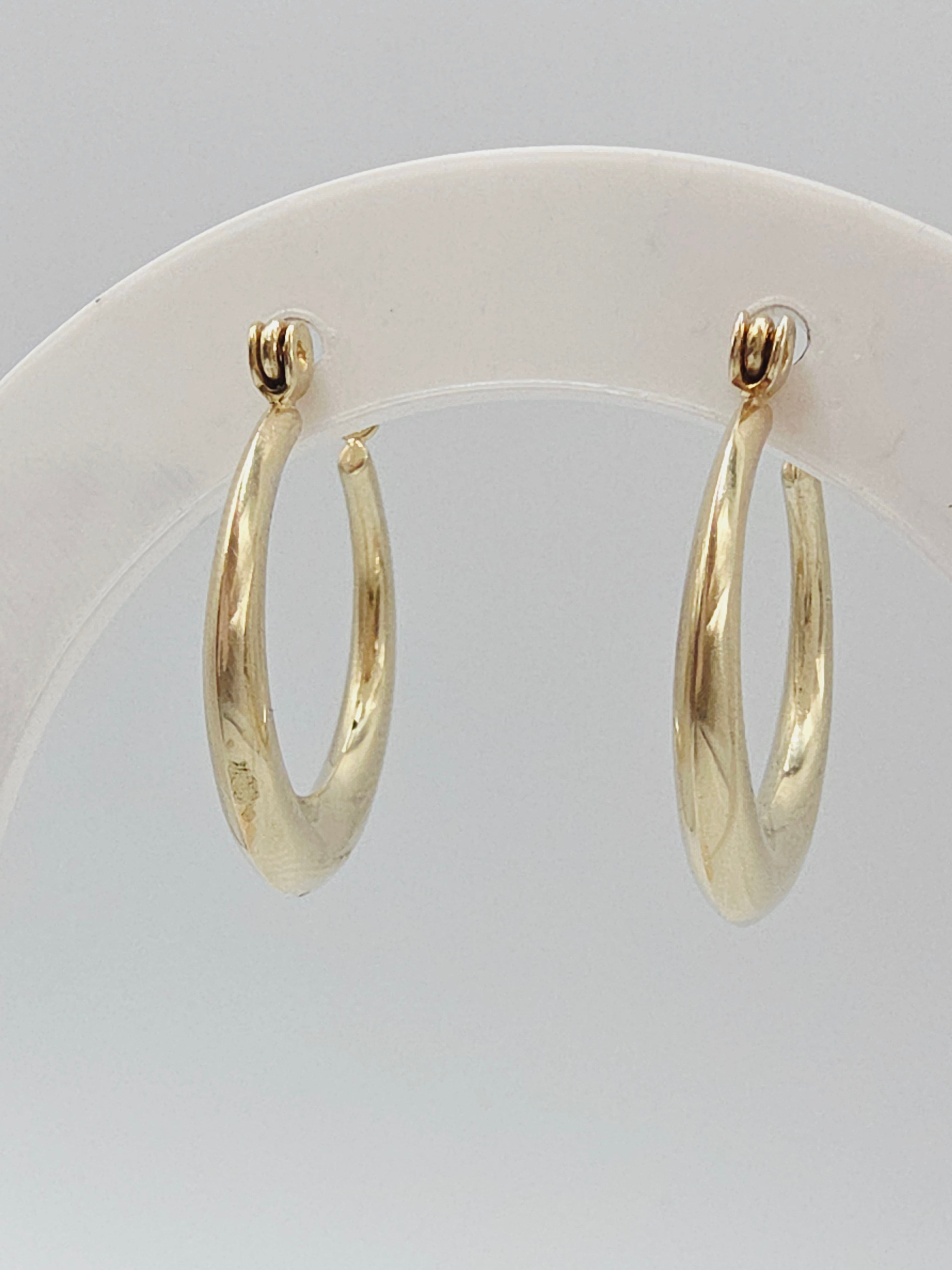 Solid 14K Yellow Gold Hoop Earrings