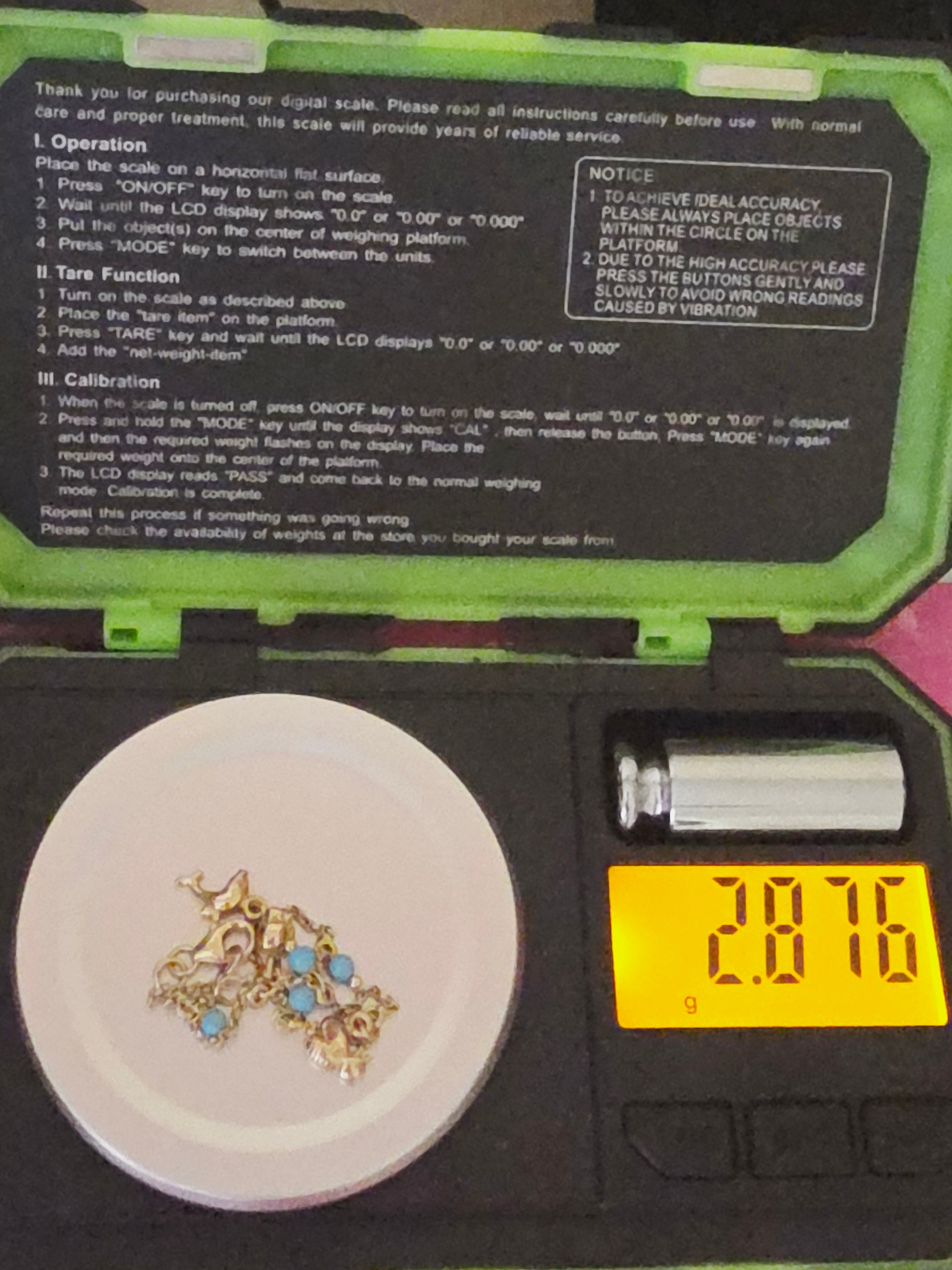 Solid 14K Yellow Gold Butterfly Bee Fish Charm Bracelet 5 to 5.75 Inch