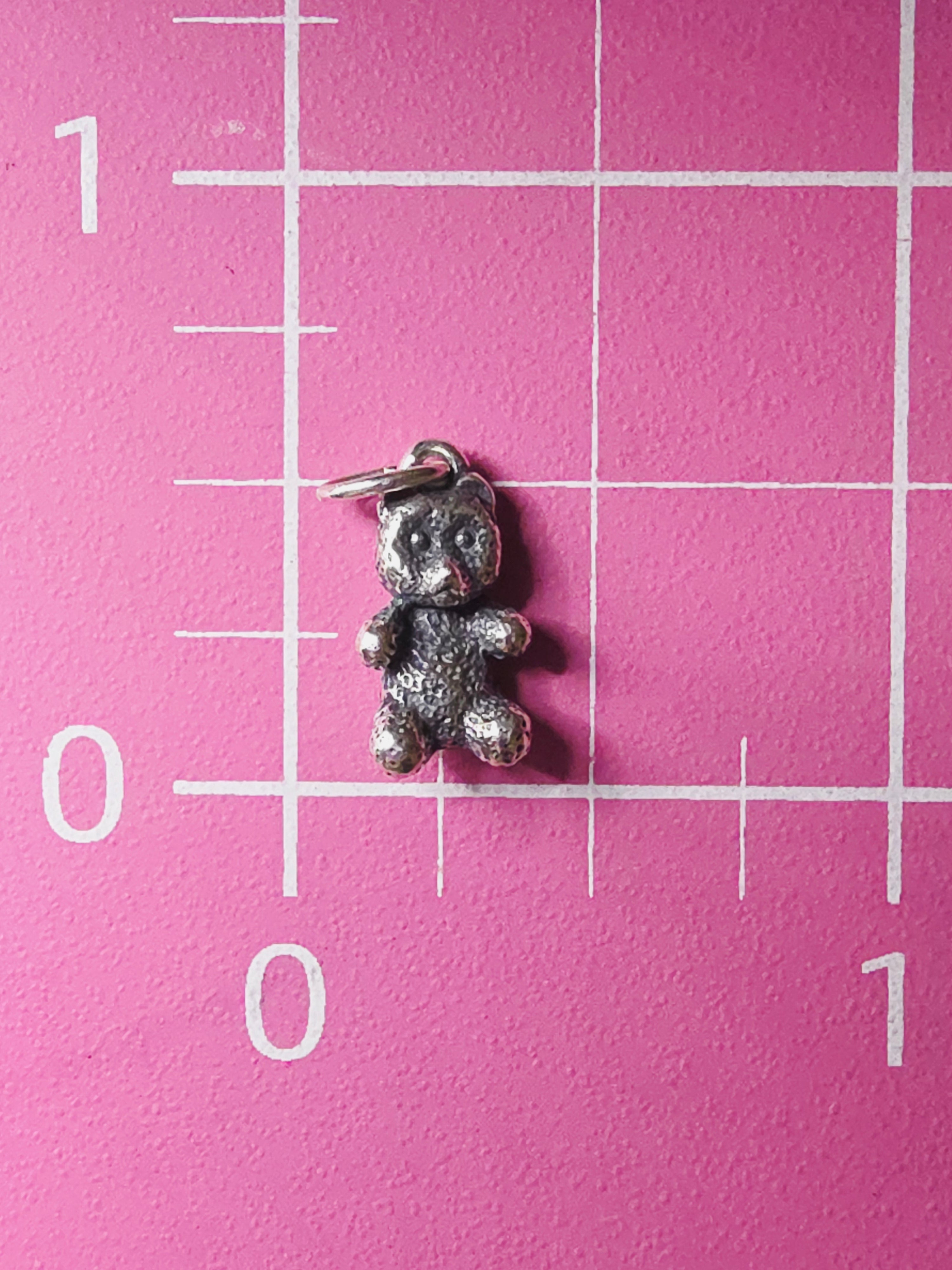 RETIRED James Avery Teddy Bear Charm Pendant - UNCUT Loop