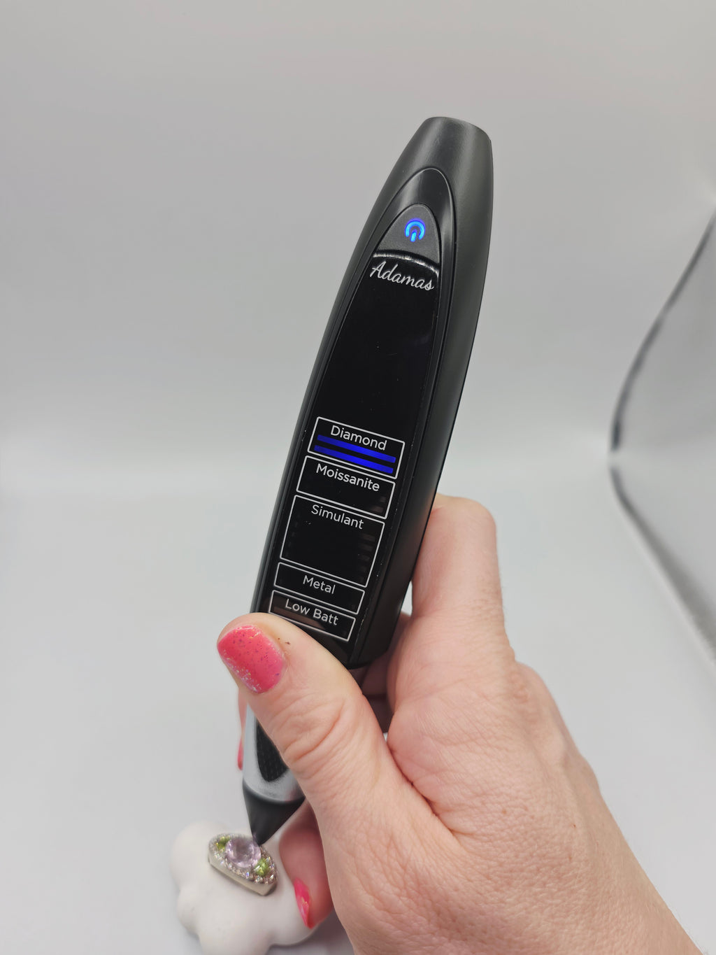 Valitutti Solid 14K White Gold Ring with Morganite, Peridot, and Diamonds - Sz 5