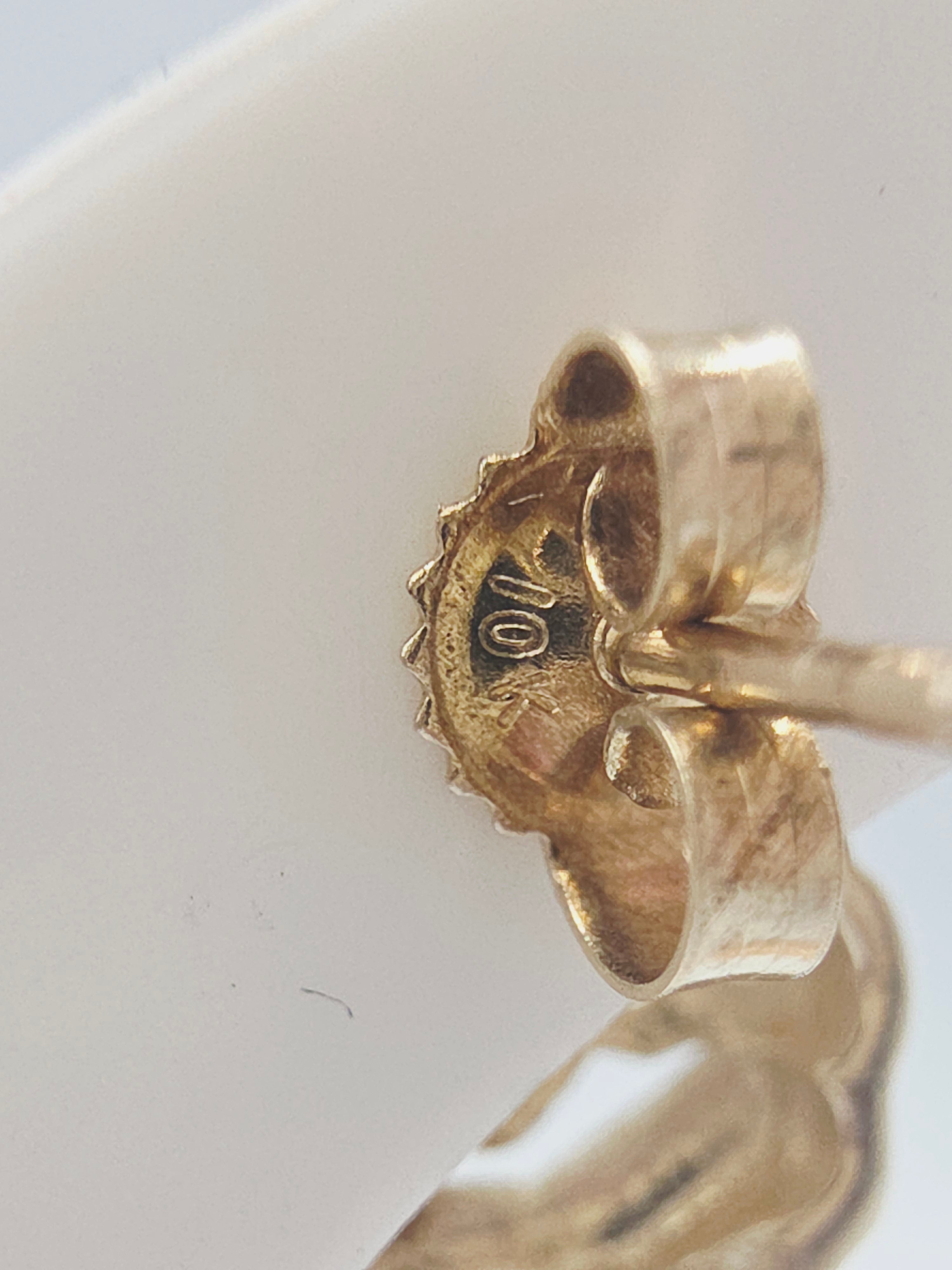 Solid 10K Yellow Gold Citrine & Tanzanite Floral Stud Earrings