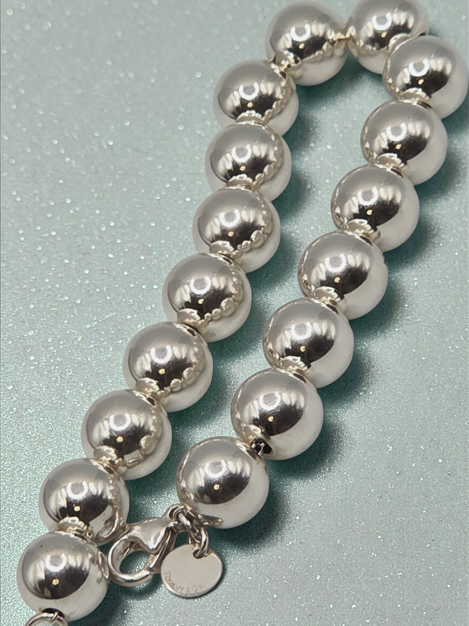 Tiffany & Co. HardWear Sterling Silver Ball Bracelet - 10mm - Medium 7.5"