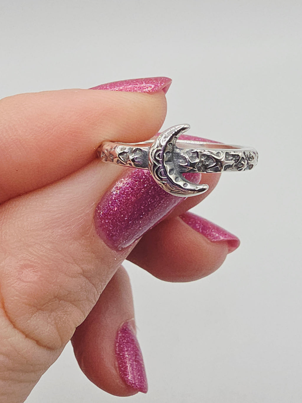 James Avery Starry Night 925 Sterling Silver Moon Ring – Size 7.5