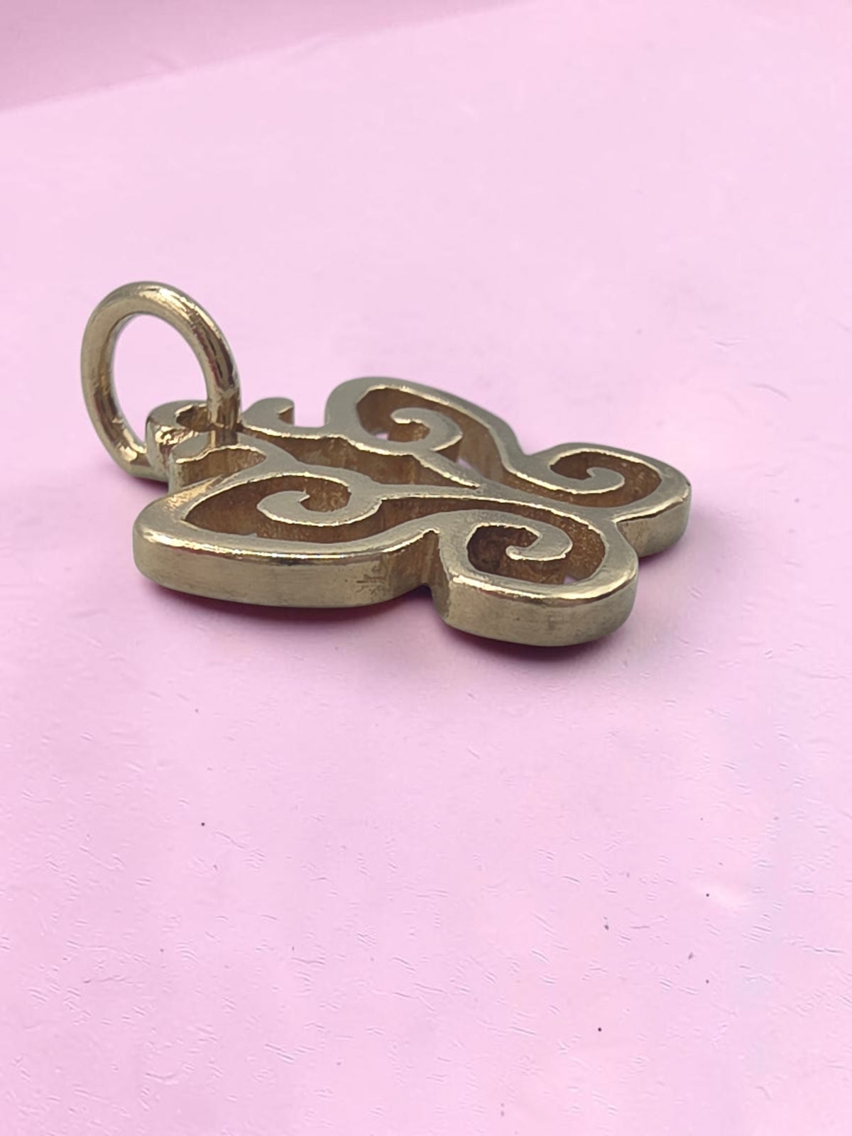 RETIRED James Avery Spring Butterfly Solid 14K Yellow Gold Charm Pendant