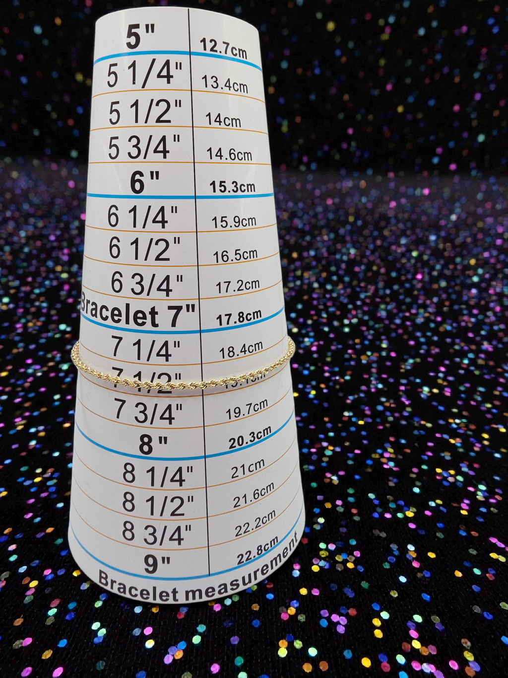 Solid 14K Yellow Gold 1.8mm Rope Chain Bracelet – 7 1/3 Inch