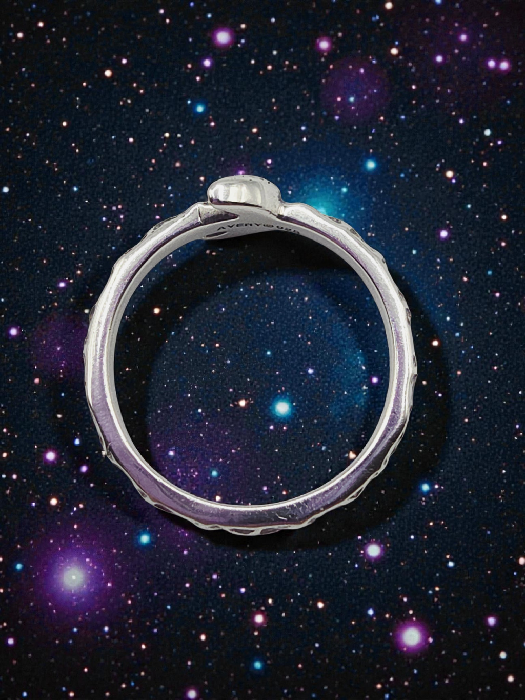 James Avery Starry Night 925 Sterling Silver Moon Ring – Size 7.5