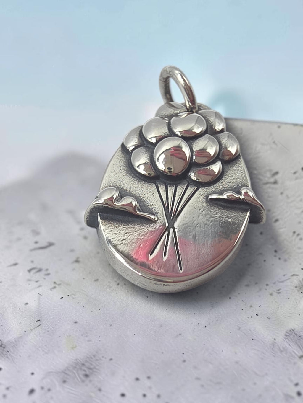 RETIRED James Avery Flying Balloon Bouquet 925 Silver Charm Pendant
