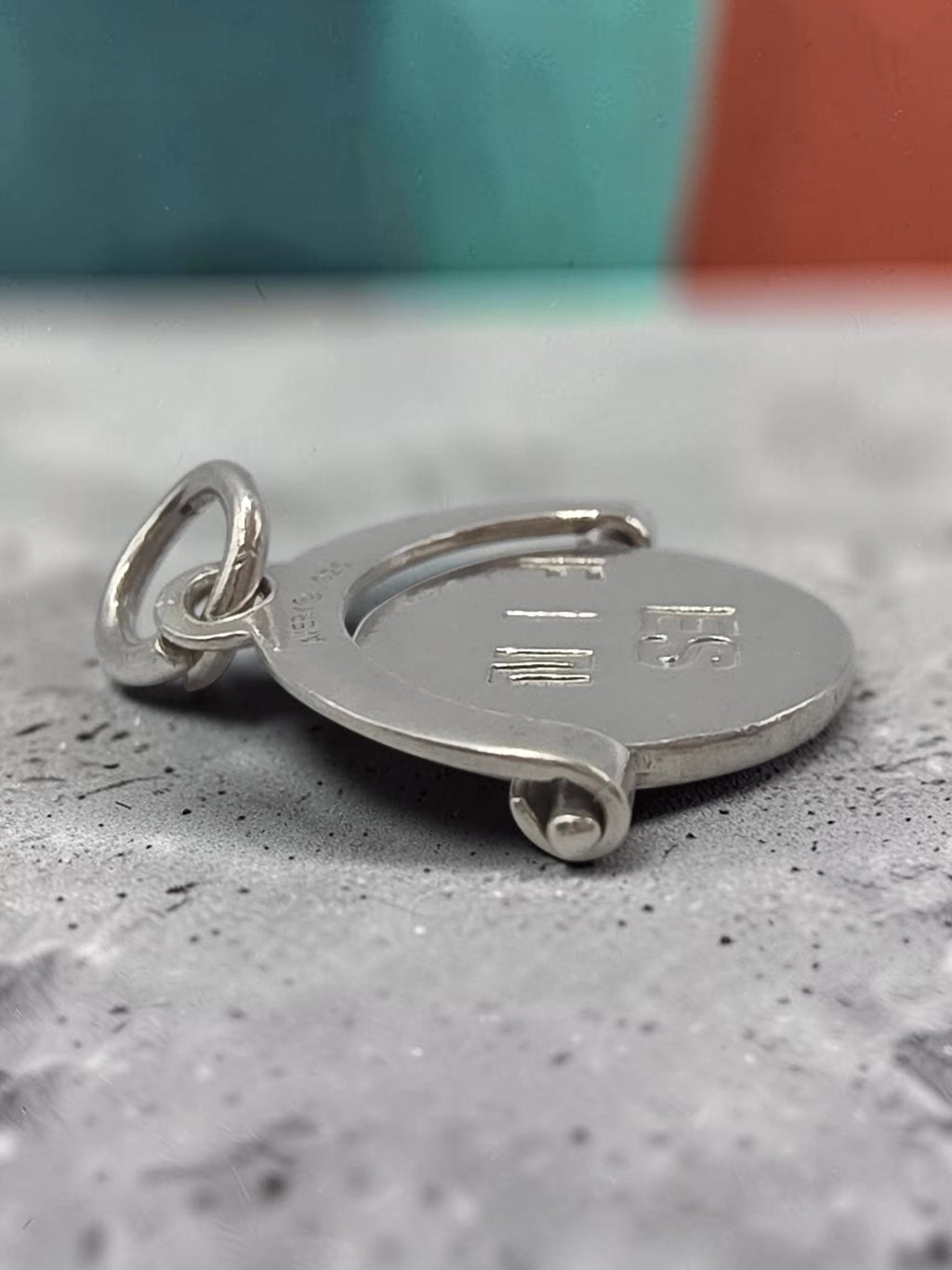 RETIRED James Avery Sterling Silver Best Friend Spinner Charm Pendant - UNCUT Loop