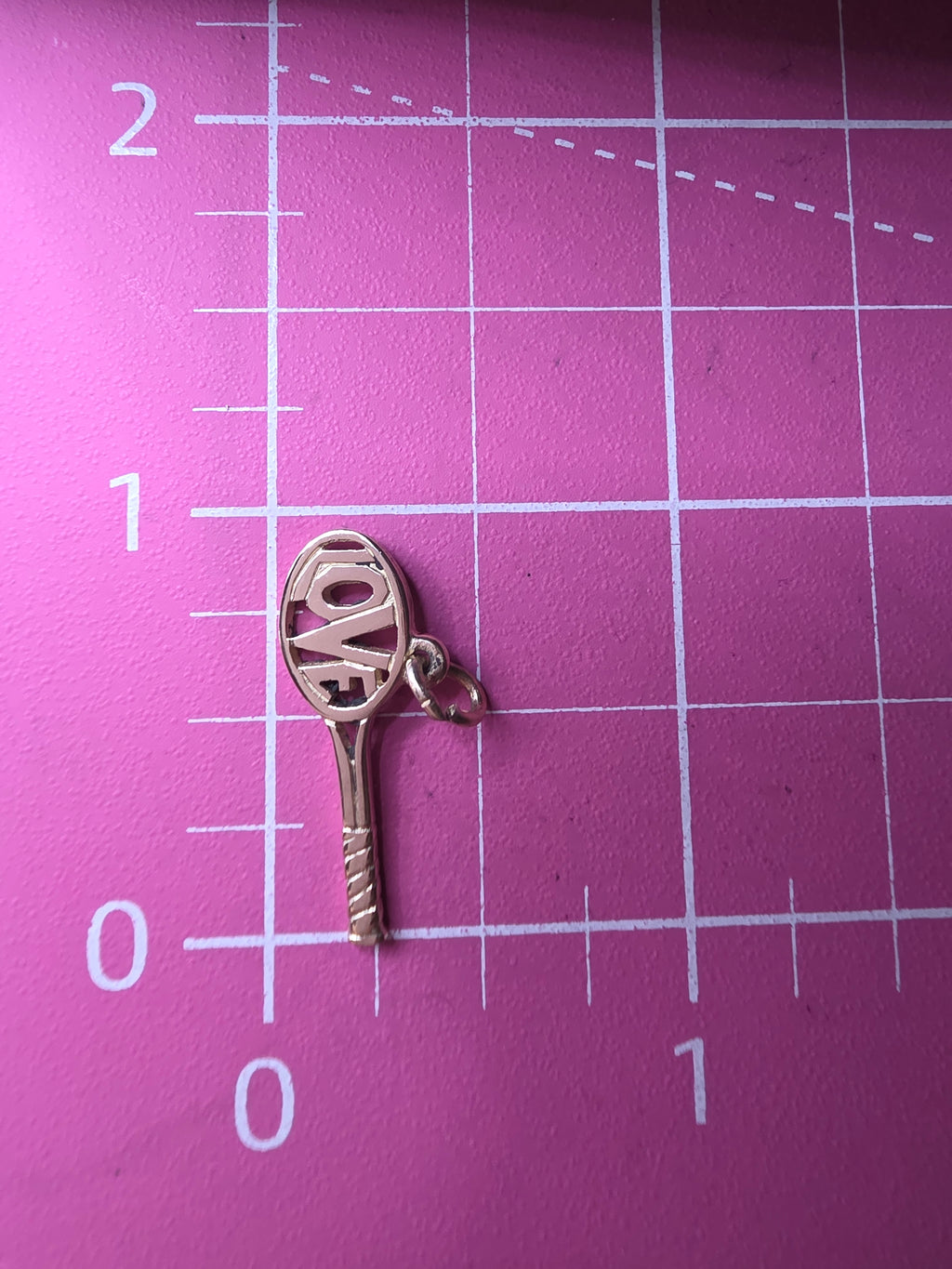 RETIRED James Avery 14K Gold Love Tennis Racket Sport Charm Pendant - HTF Rare