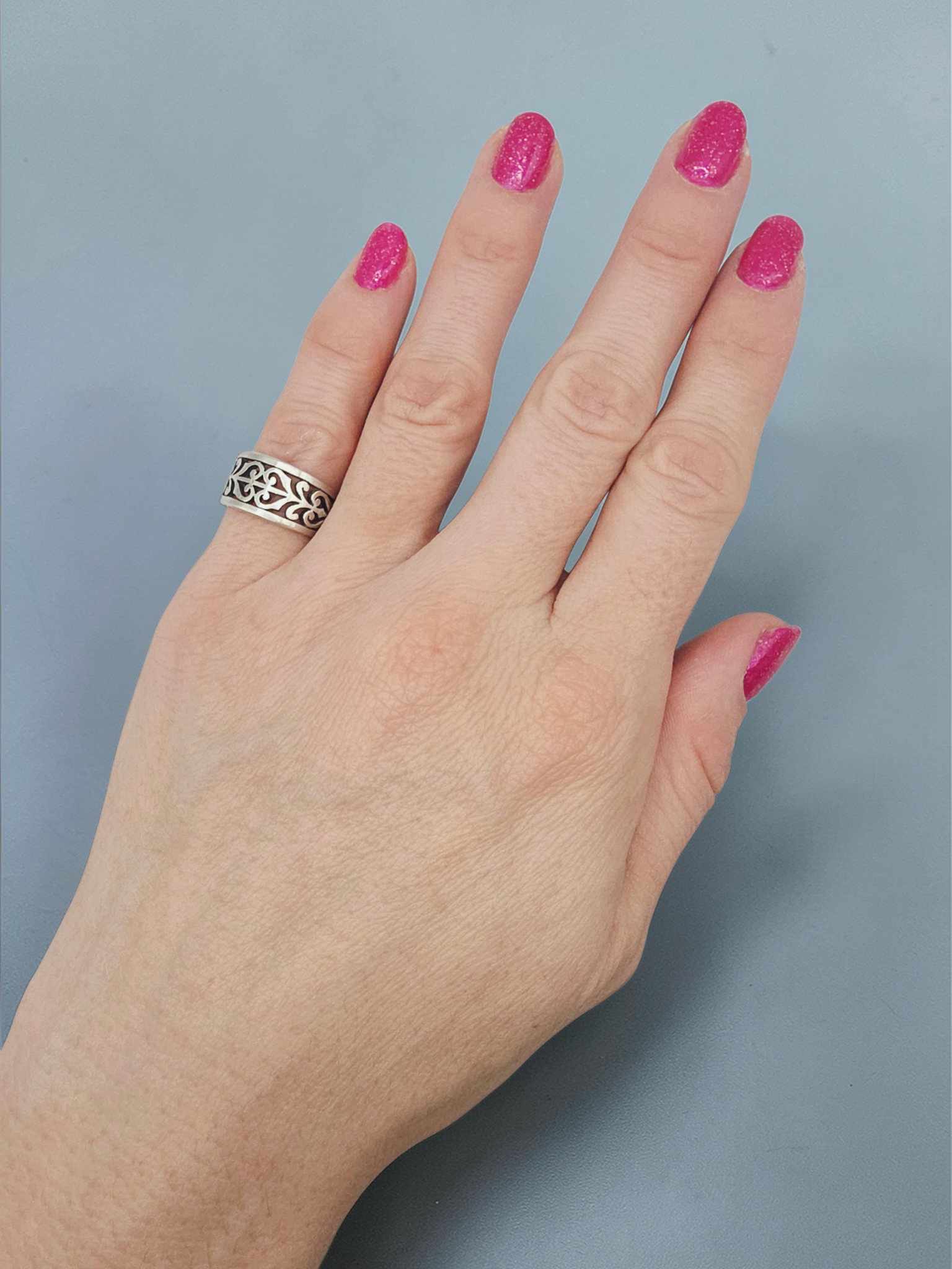 RETIRED James Avery Adorned Open Scrollwork Sterling Silver Ring Size 6