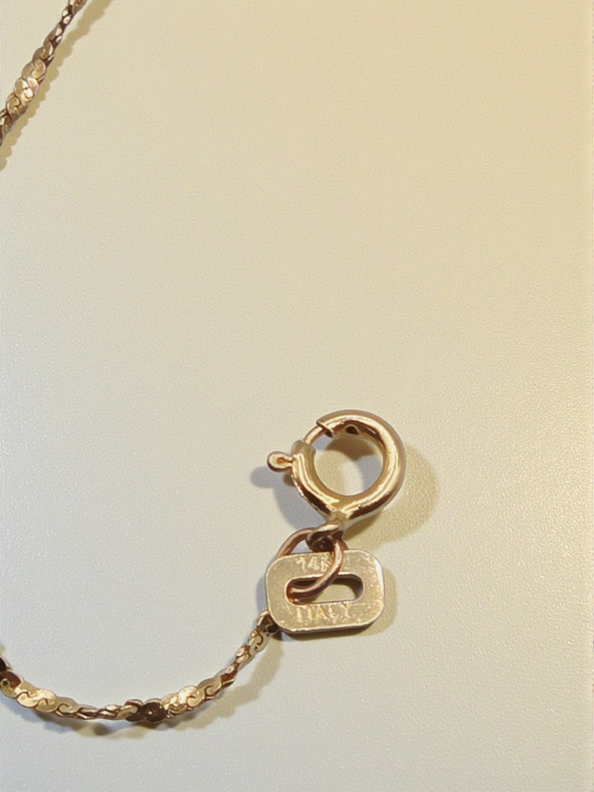 Solid 14K Yellow Gold S Link Bracelet 7 Inches