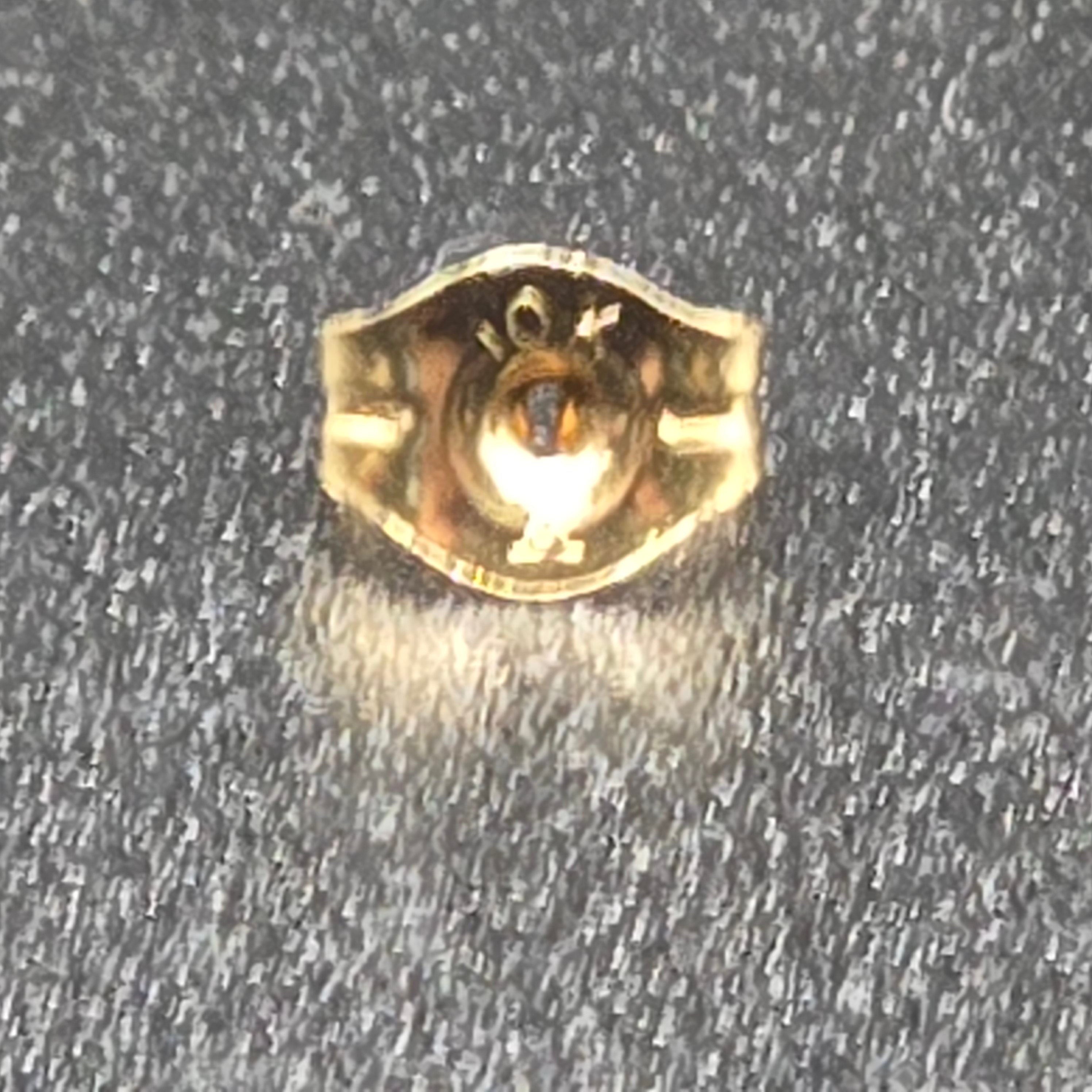 Solid 10K Yellow Gold Stud Earrings with Pear Cut Blue Topaz