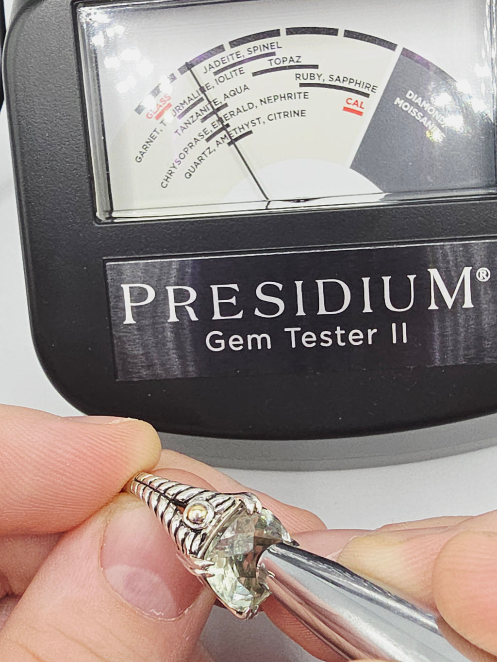 EFFY Sterling Silver Prasiolite Ring with Solid 18K Gold Accents - Size 7.25