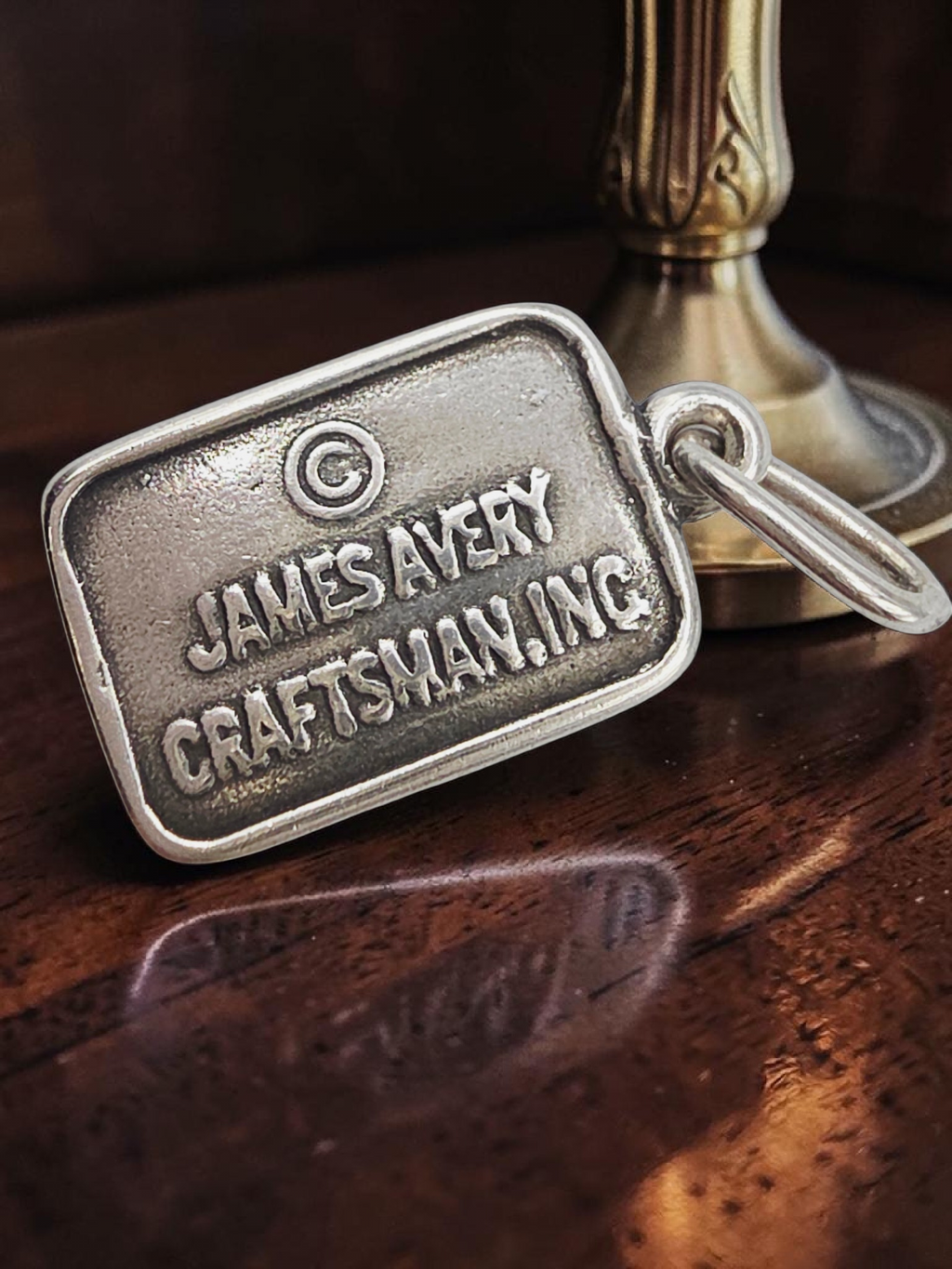 RETIRED James Avery Sterling Silver Candelabra Craftsman Inc Tag Charm Pendant