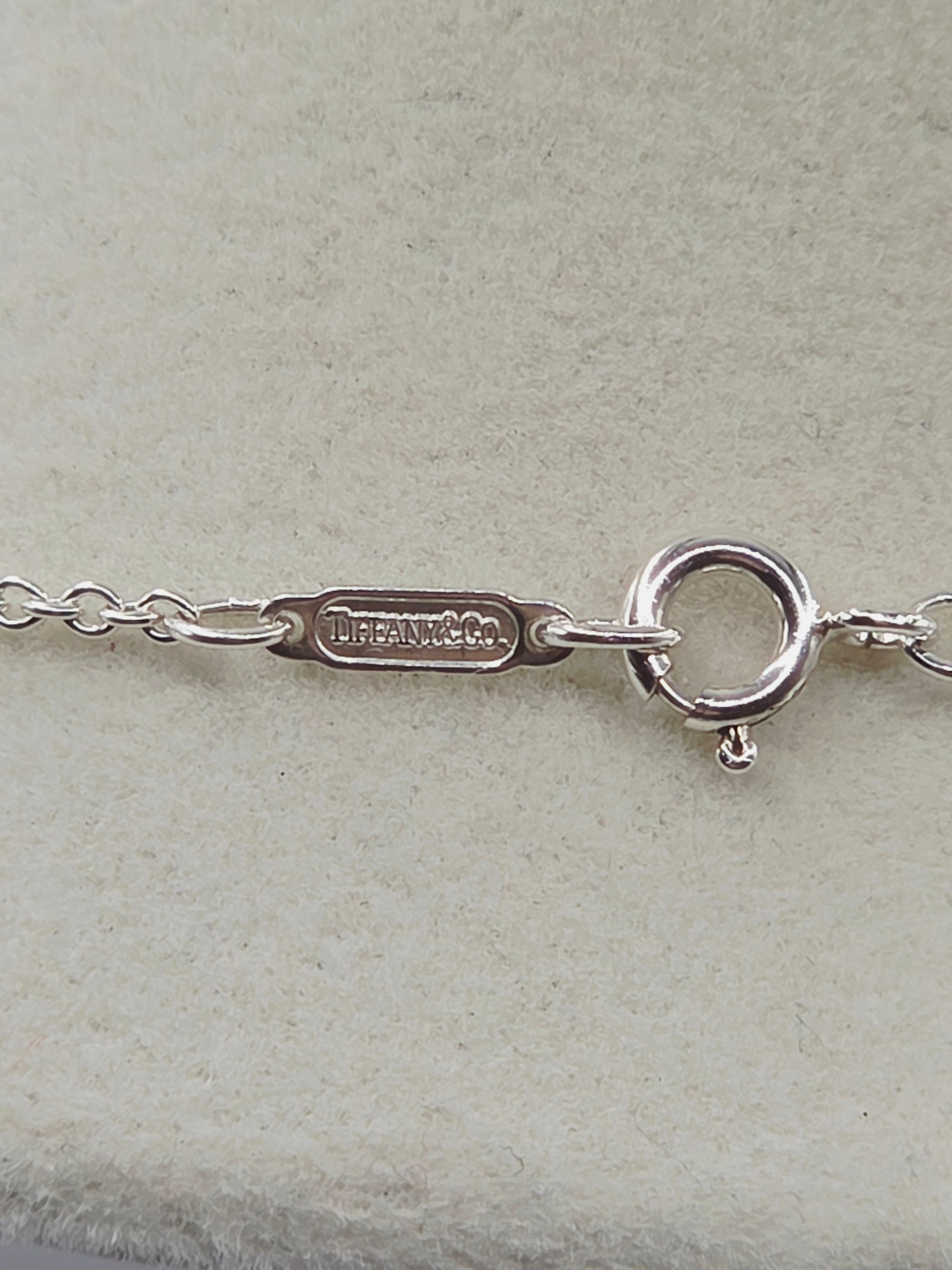 Tiffany & Co. 925 Sterling Silver Necklace with Bow Pendant 20 Inches