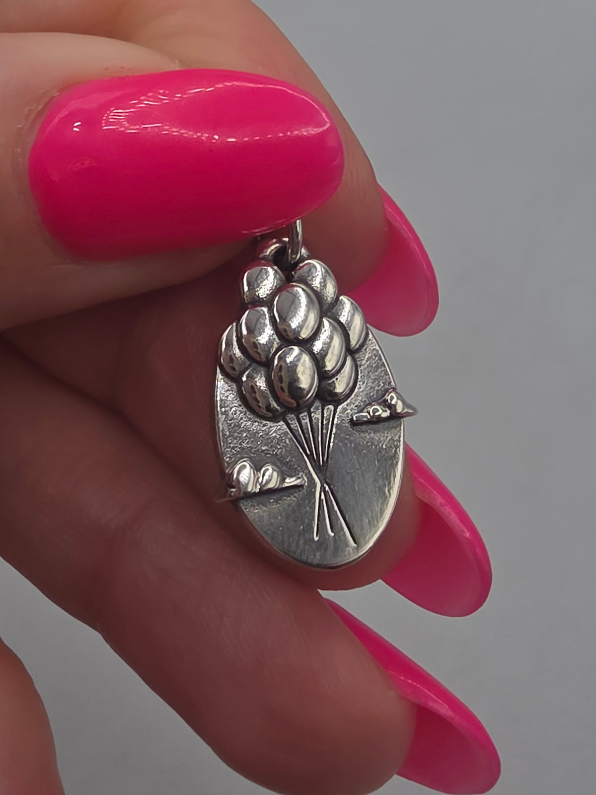 RETIRED James Avery Flying Balloon Bouquet 925 Silver Charm Pendant