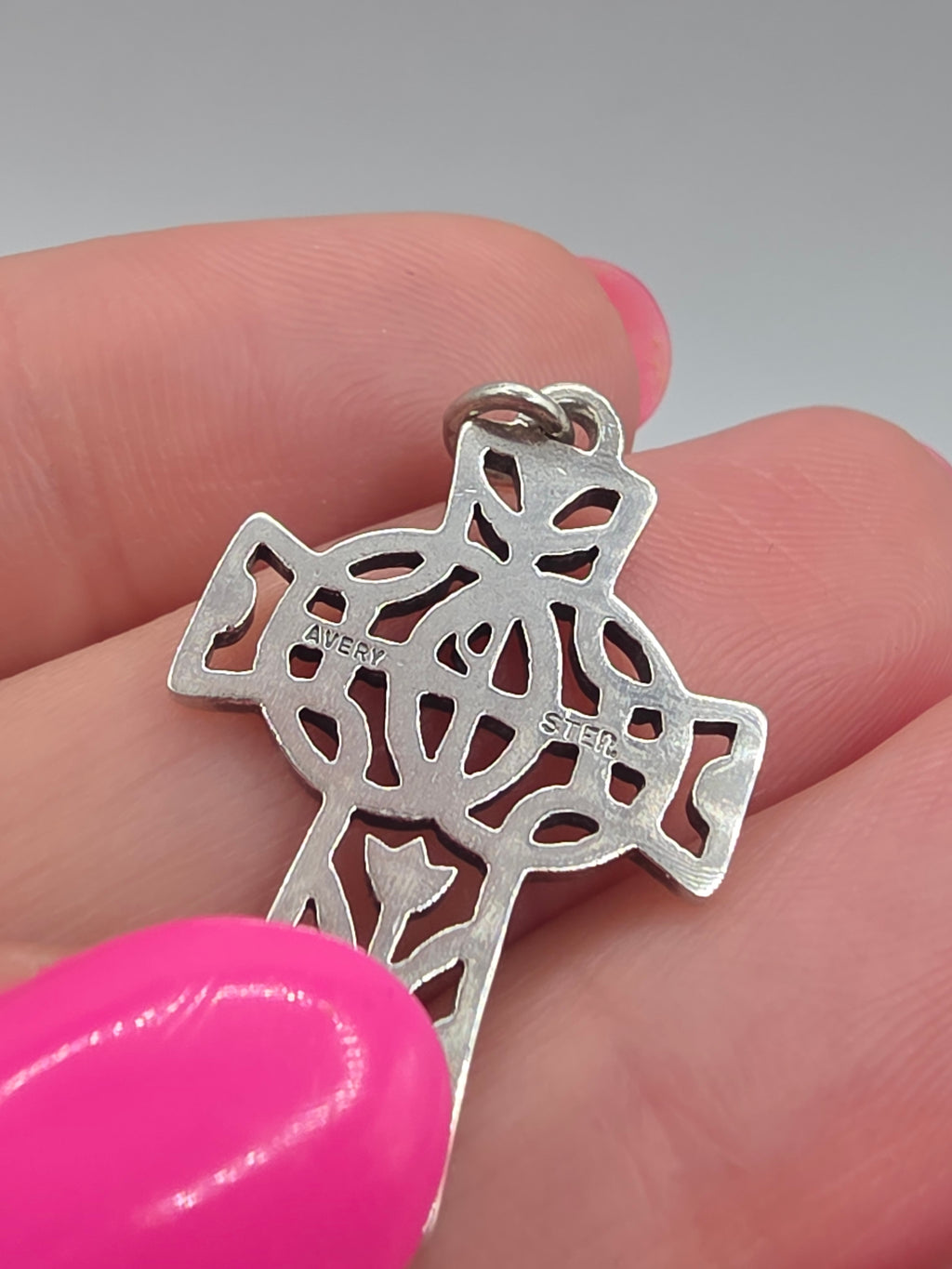 RETIRED James Avery Unity Cross Sterling Silver Holy Trinity Charm Pendant