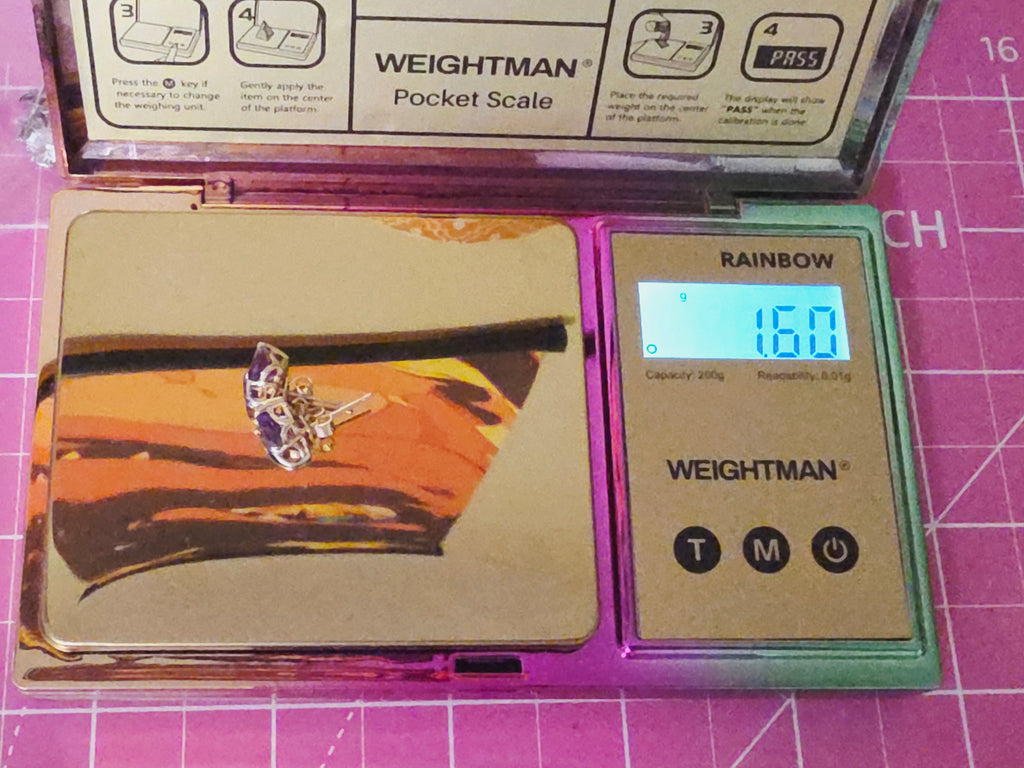 Solid 10 Two-Tone Gold Stud Earrings with Heart-Cut Amethyst