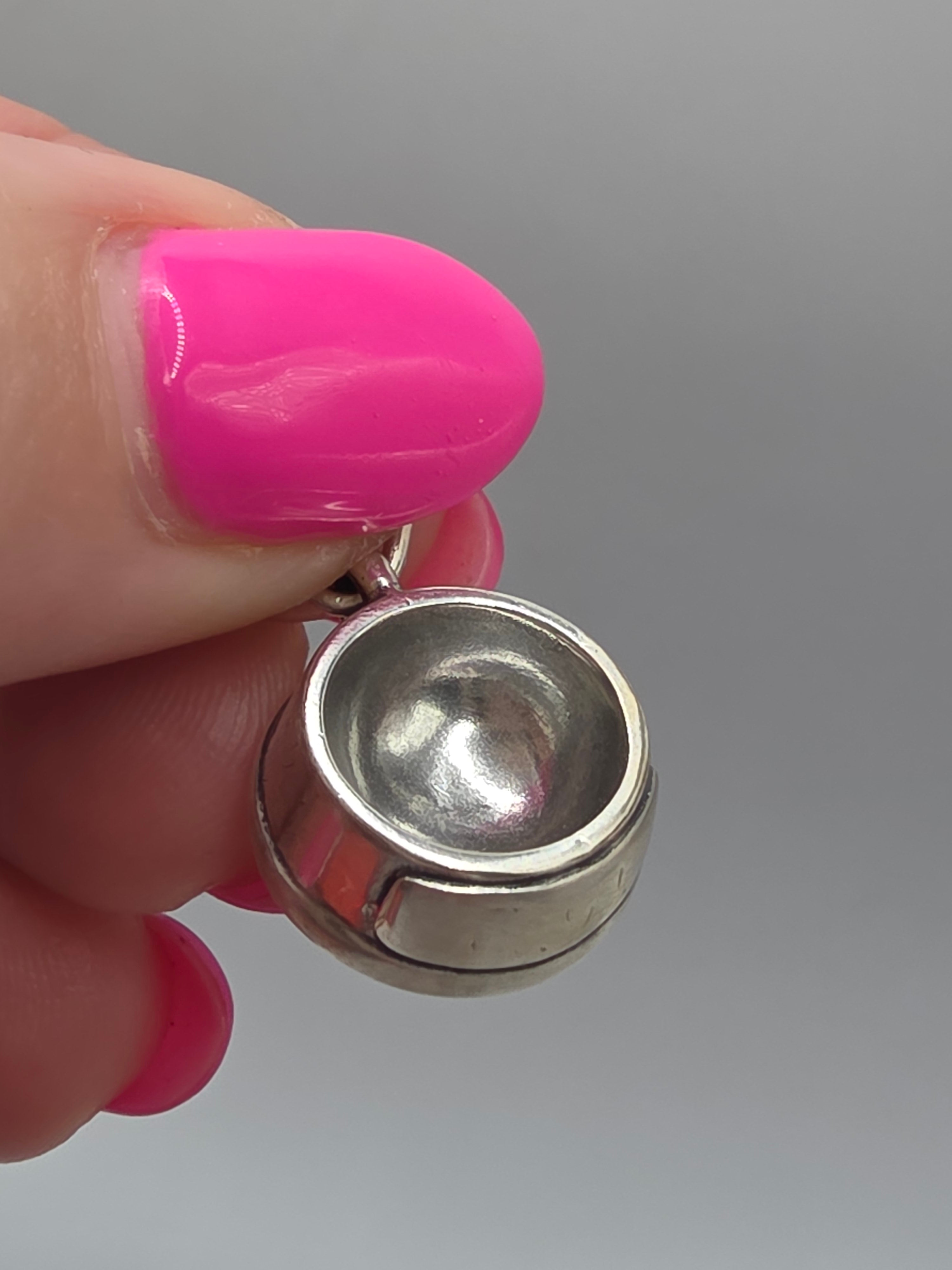 Retired James Avery Dog or Cat Pet Food Bowl 925 Sterling Silver Charm