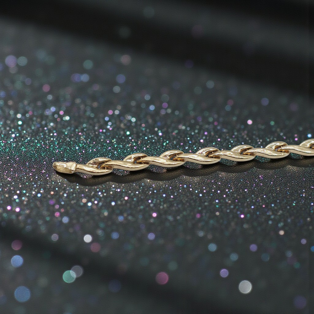Solid 10K Yellow Gold Bracelet 7.25 Inches