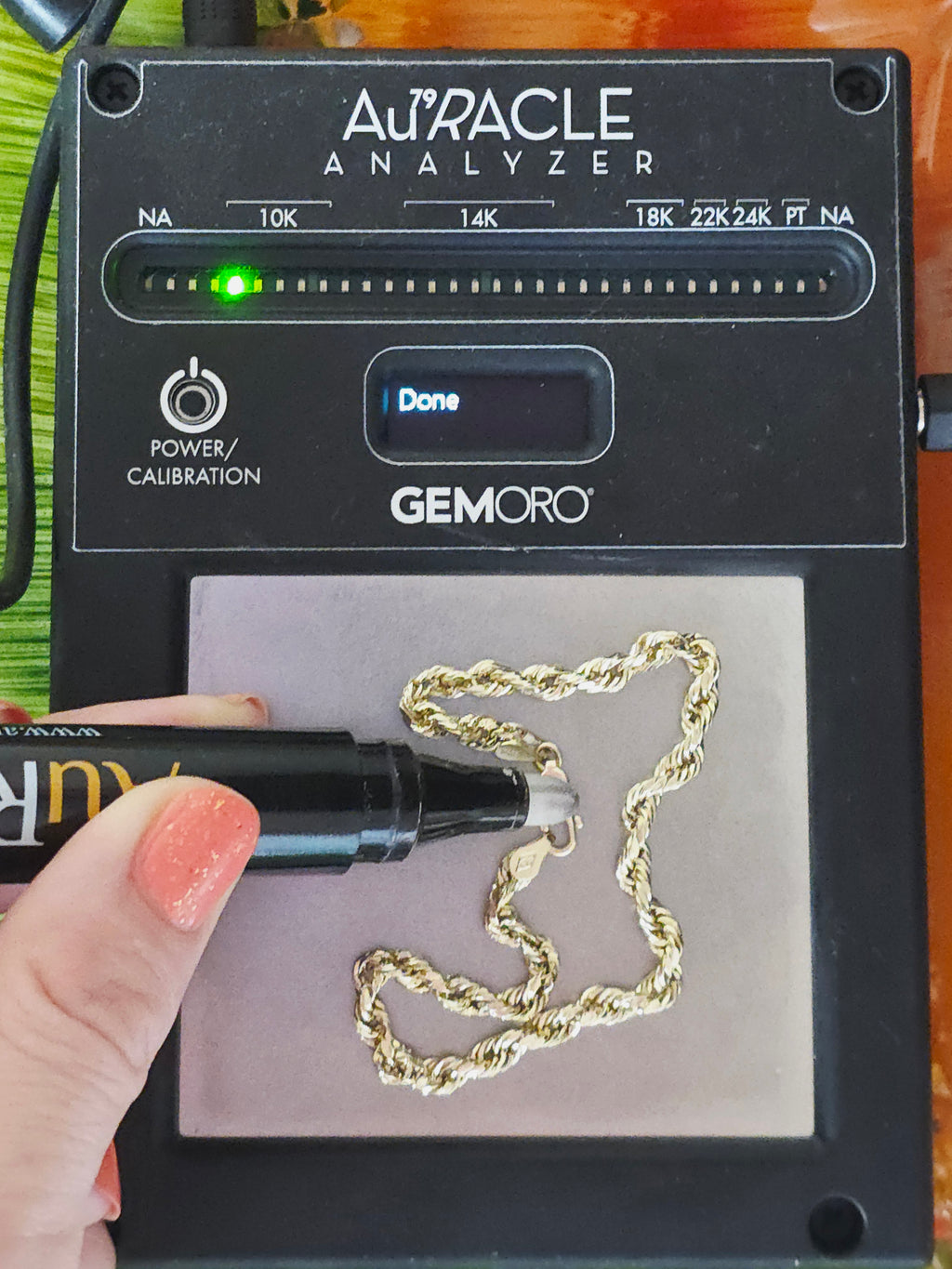 Solid 10K Yellow Gold Rope Chain Bracelet 8.25 Inches