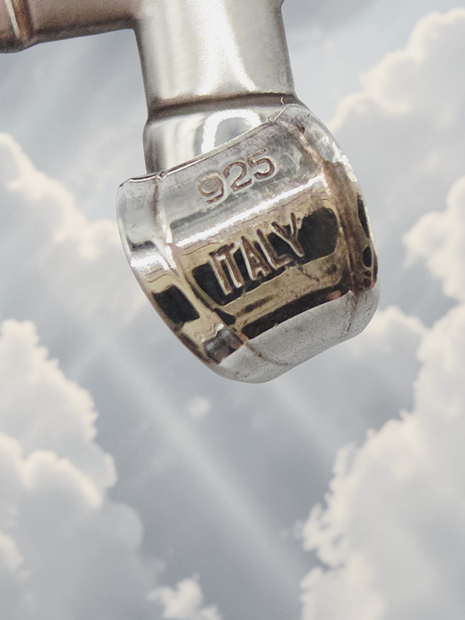 925 Sterling Silver Cross Necklace Pendant Italy