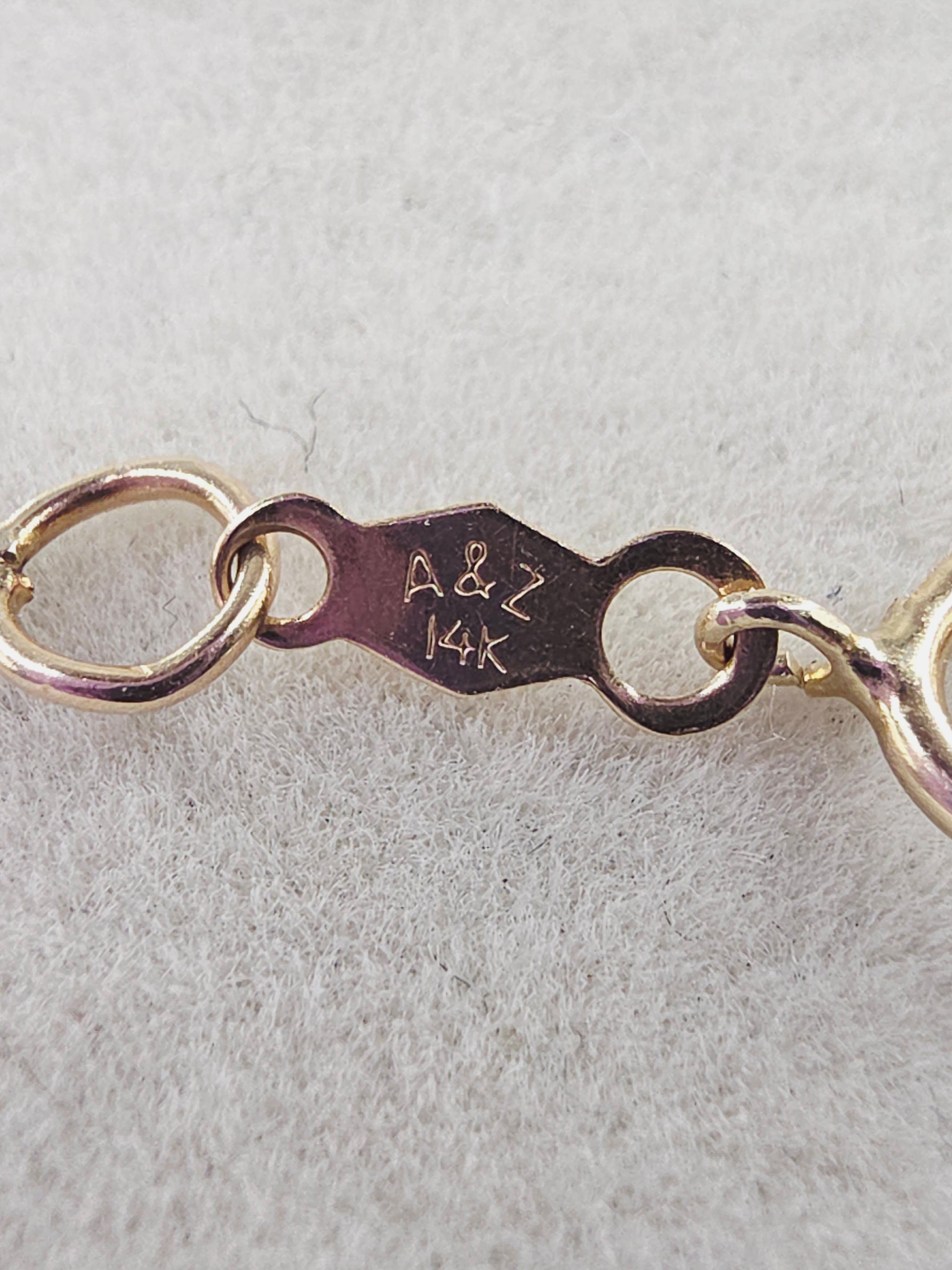 Solid 14K Gold Braided S-Link Chain Necklace with Solid 10K Diamond Pendant