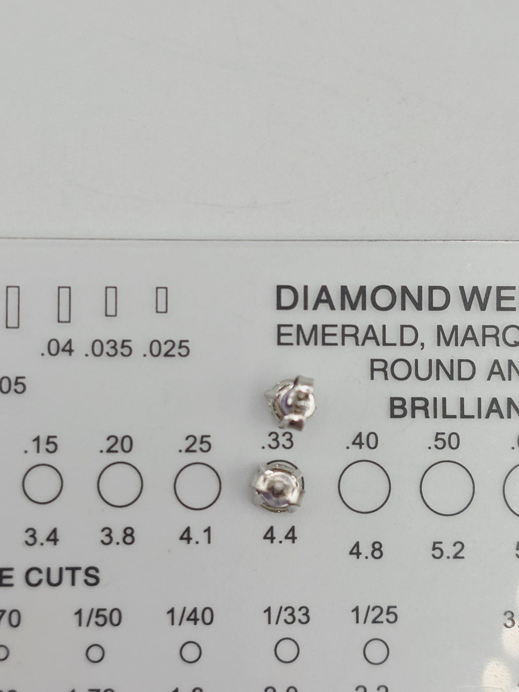 Solid 14K White Gold Diamond Stud Earrings