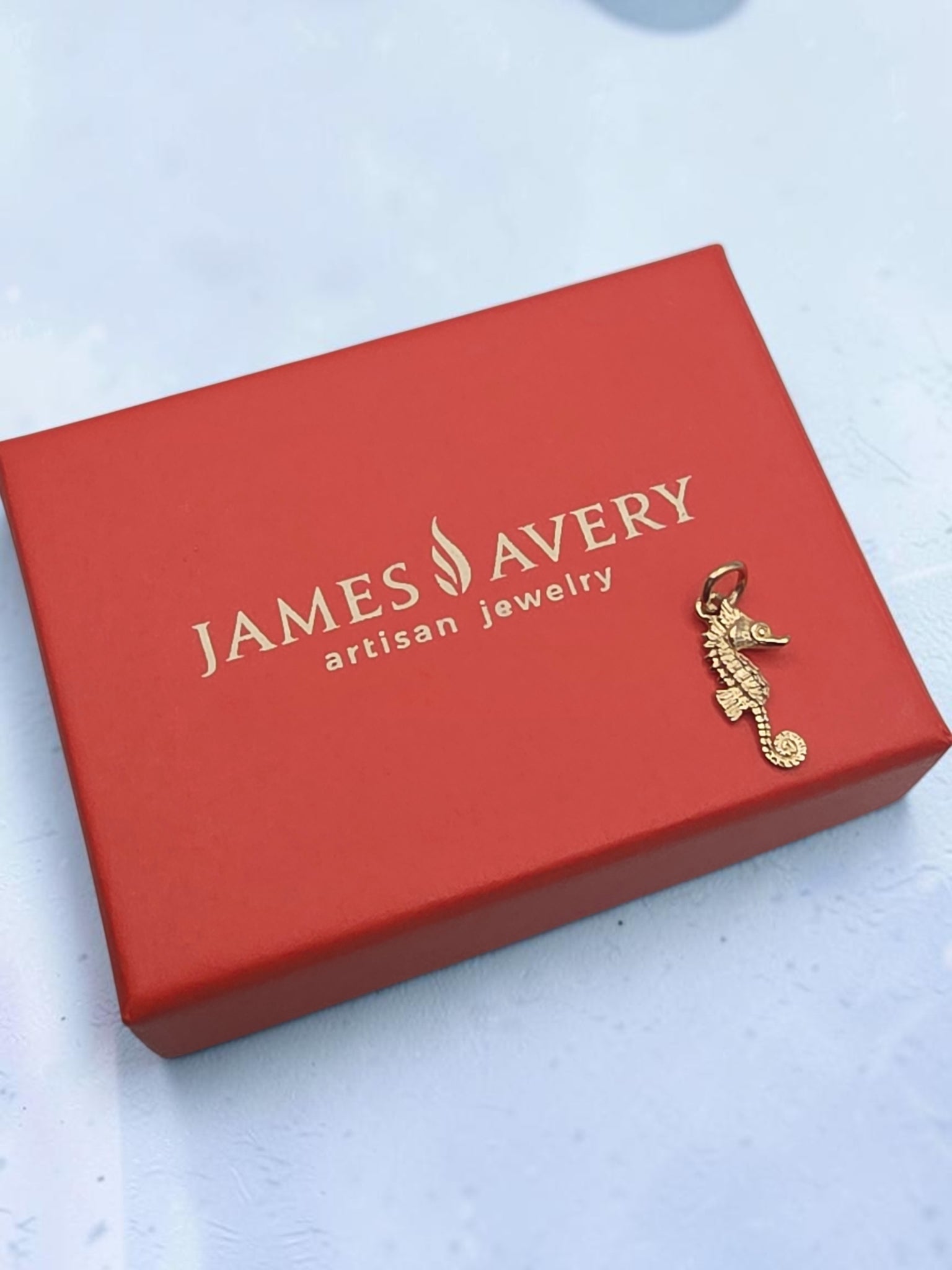 HTF Retired James Avery Solid 14K Gold Seahorse Charm Pendant Rare Holy Grail